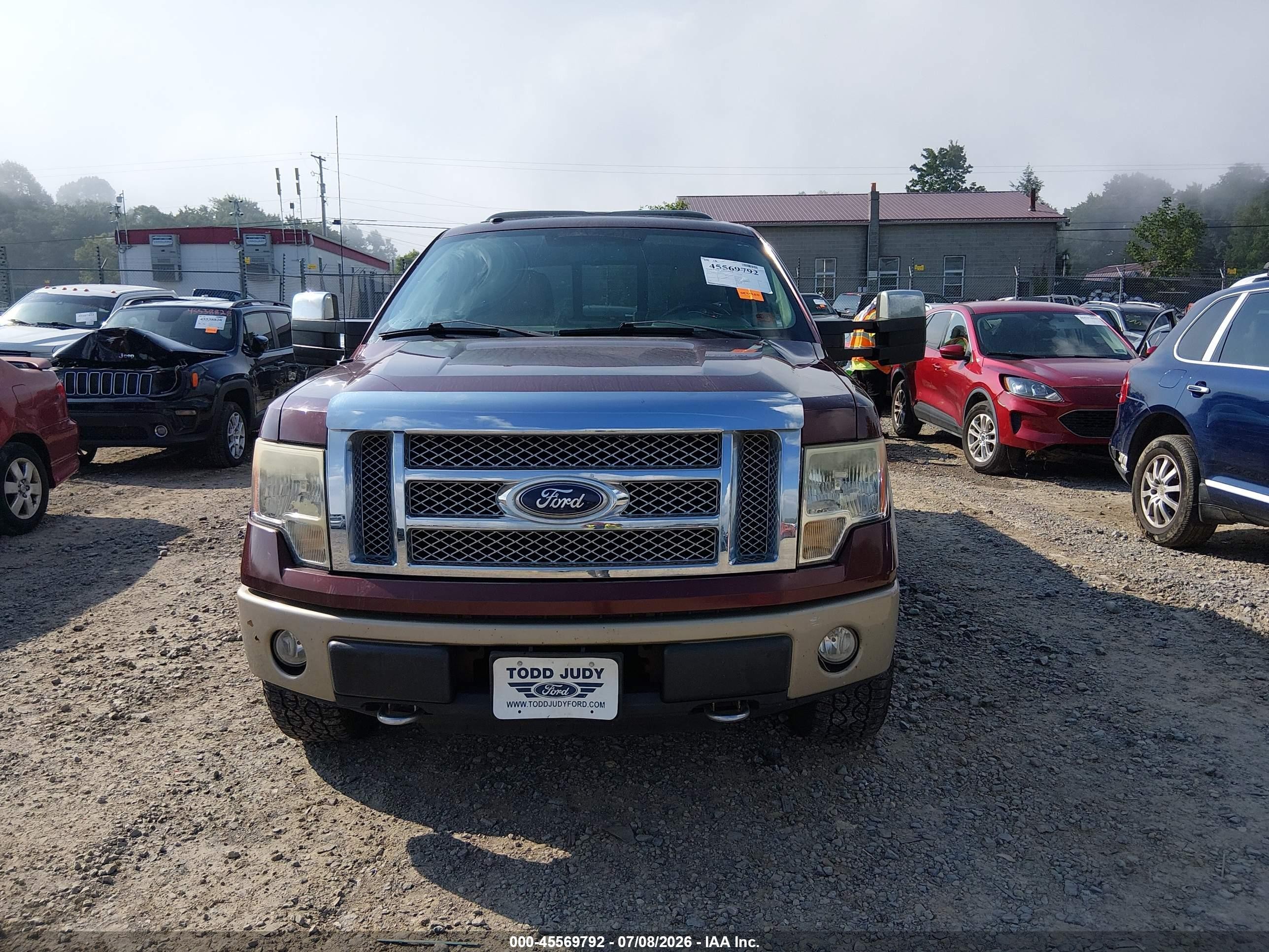 2010 Ford F-150 Lariat Burgundy vin: 1FTFX1EV8AKA67063