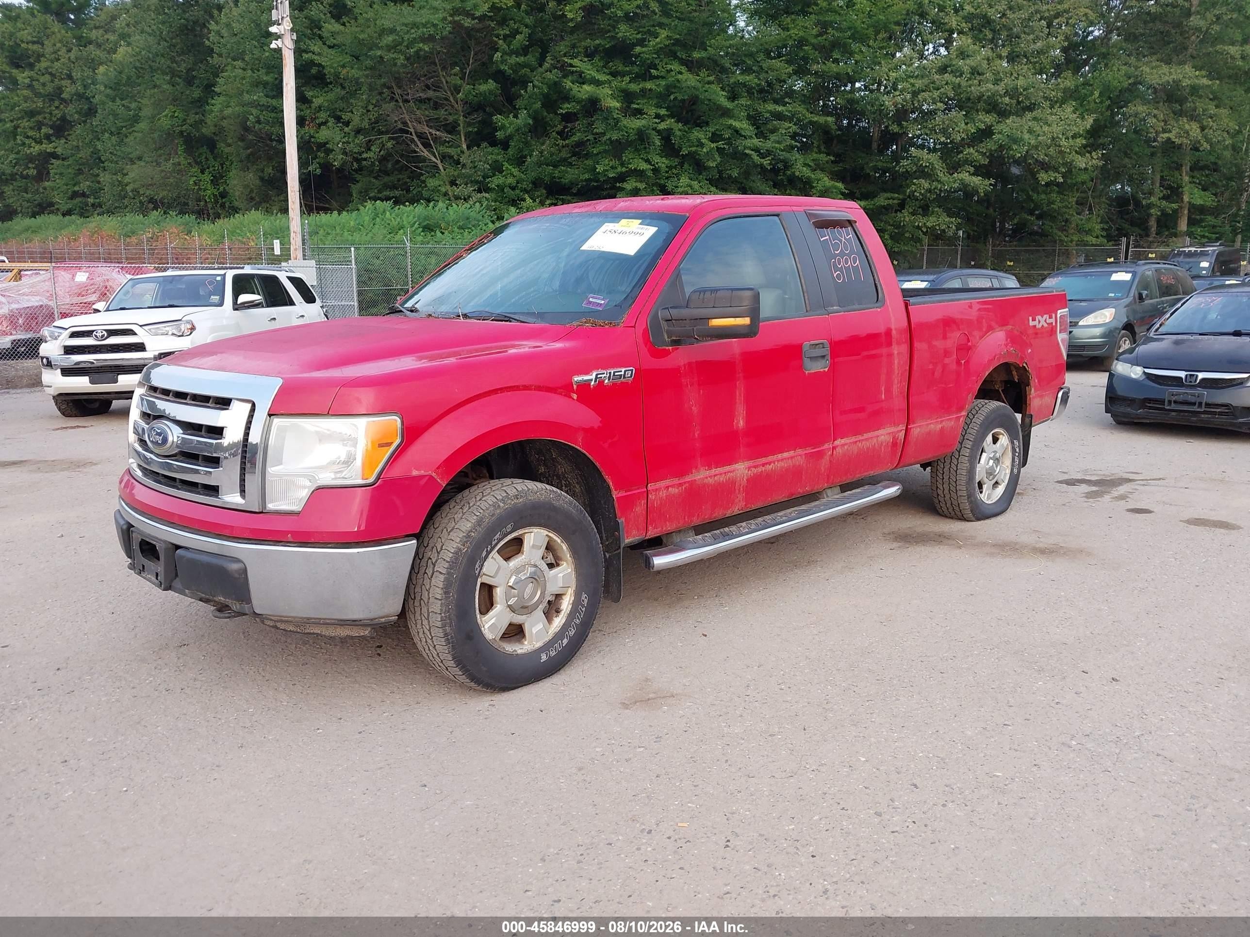 2010 Ford F-150 Fx4/lariat/xl/xlt Red vin: 1FTFX1EV9AFD69969