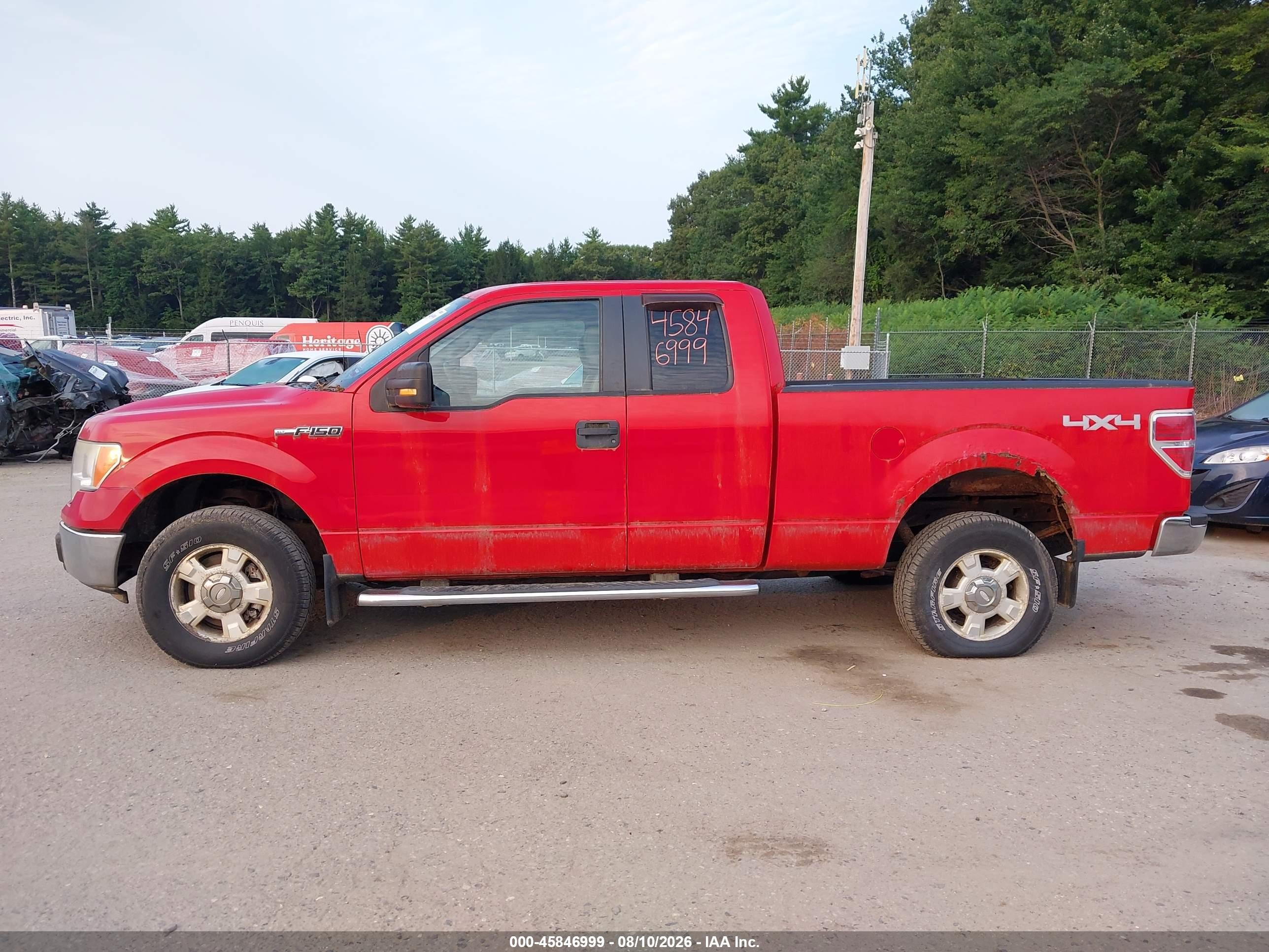 2010 Ford F-150 Fx4/lariat/xl/xlt Red vin: 1FTFX1EV9AFD69969