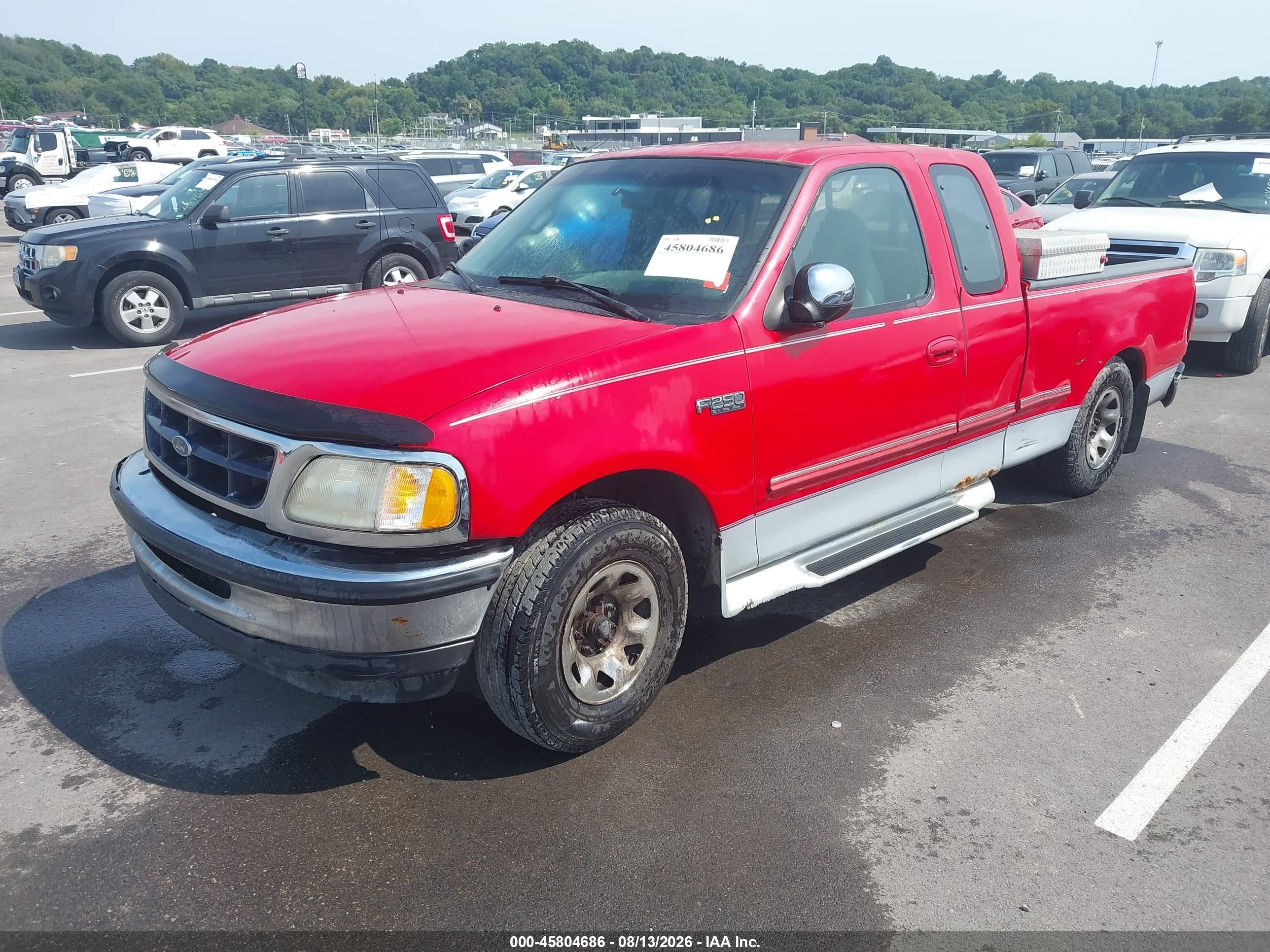 1997 Ford F-250 Lariat/standard/xl/xlt Red vin: 1FTFX27L1VKC15111