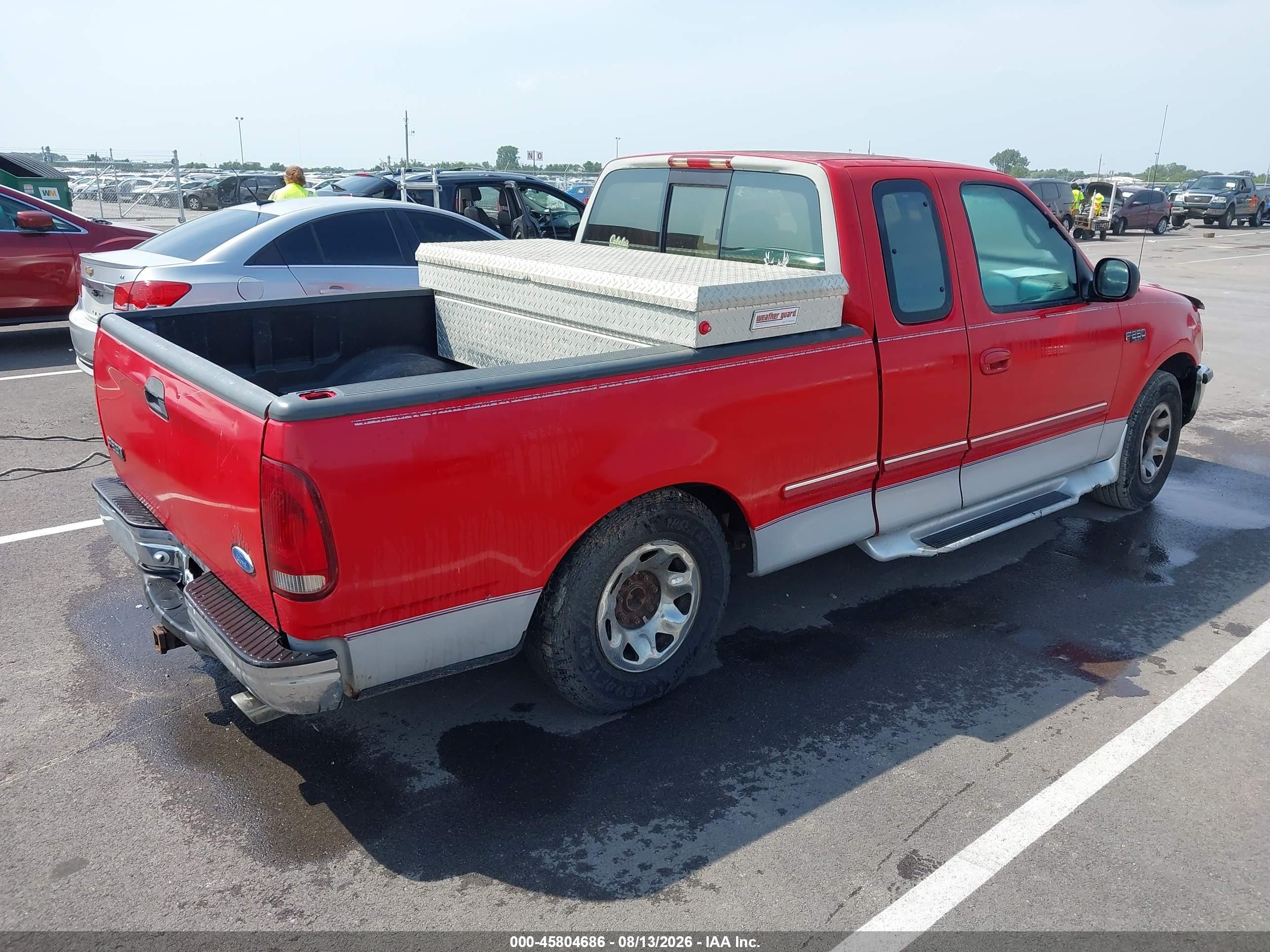 1997 Ford F-250 Lariat/standard/xl/xlt Red vin: 1FTFX27L1VKC15111