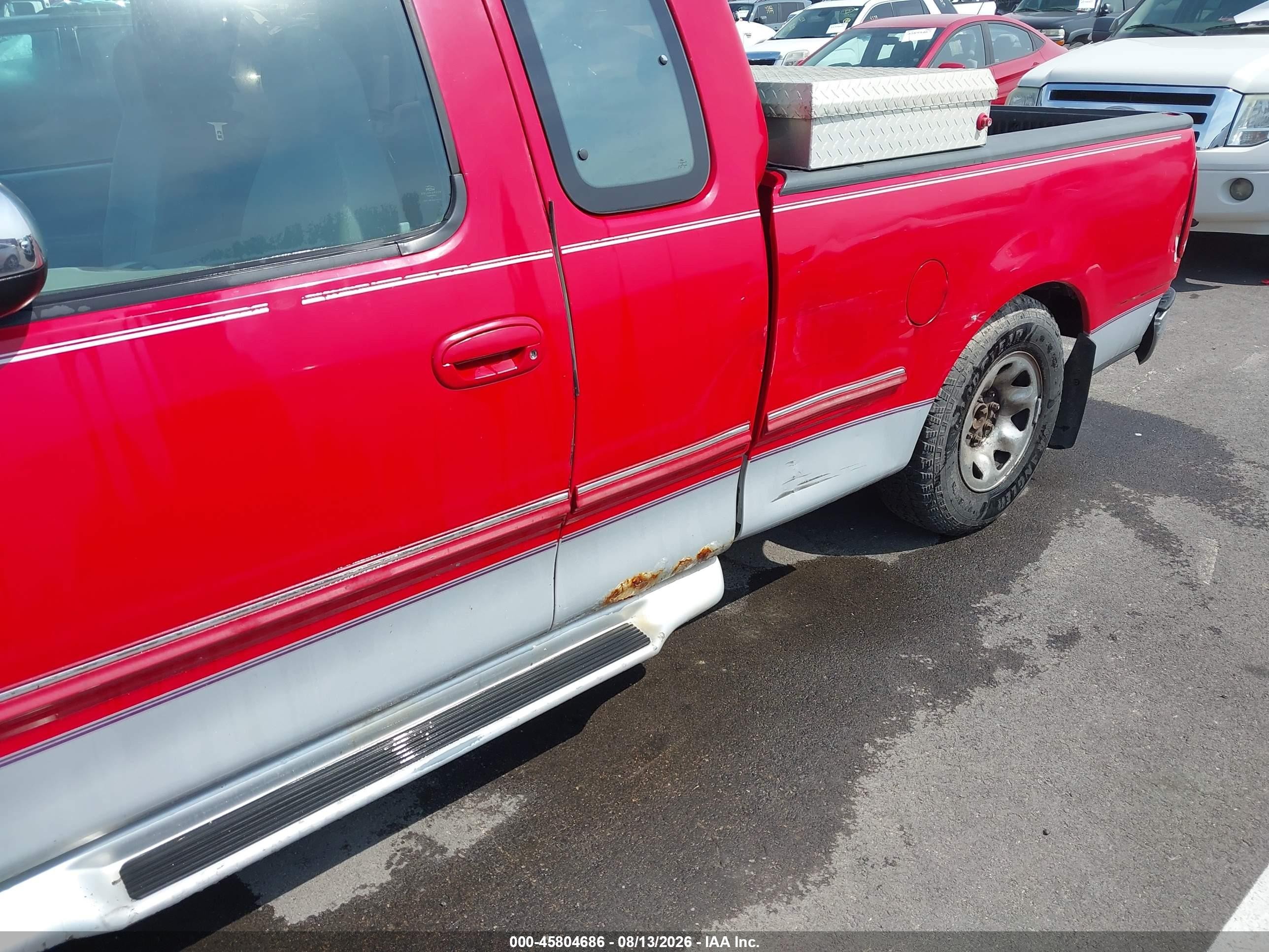 1997 Ford F-250 Lariat/standard/xl/xlt Red vin: 1FTFX27L1VKC15111