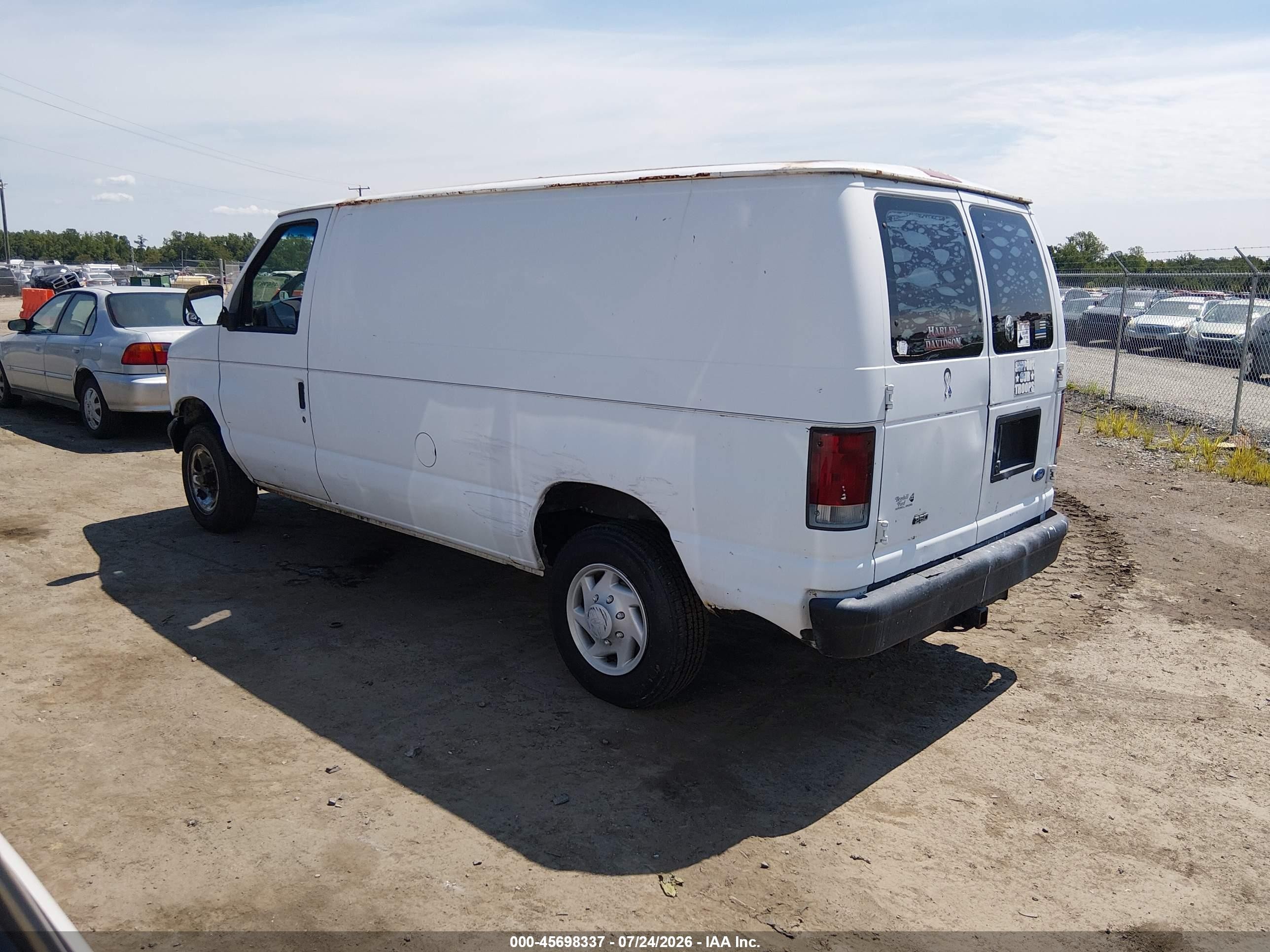 1995 Ford Econoline E250 Van White vin: 1FTHE24H5SHA35086