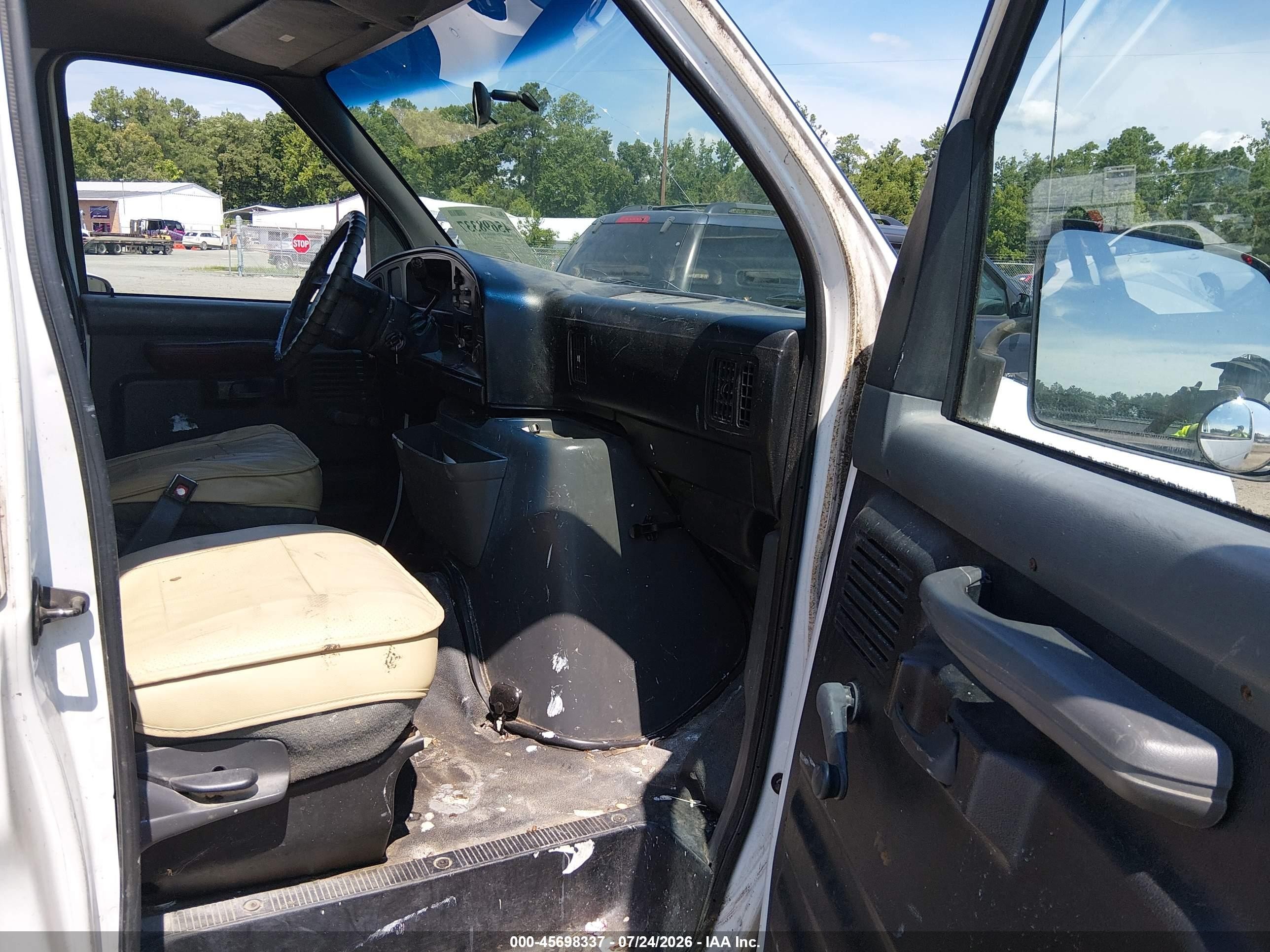 1995 Ford Econoline E250 Van White vin: 1FTHE24H5SHA35086