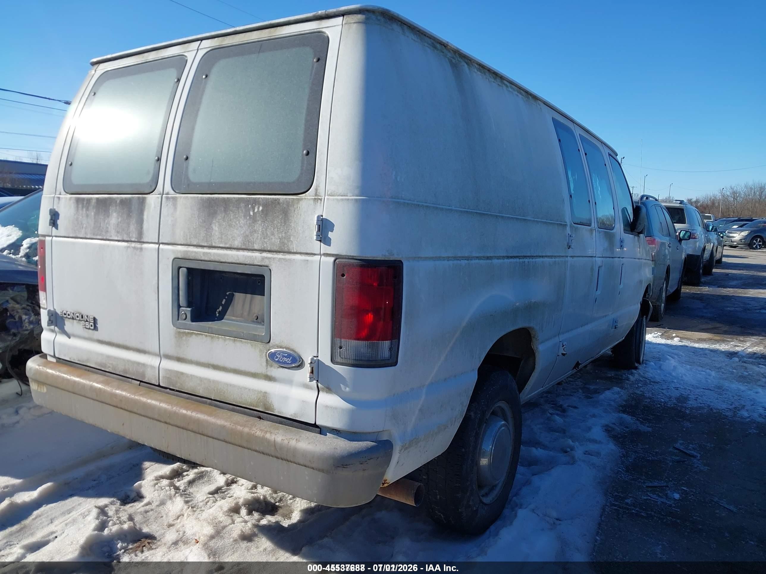 1996 Ford Econoline E250 Van Yellow vin: 1FTHE24HXTHA20097