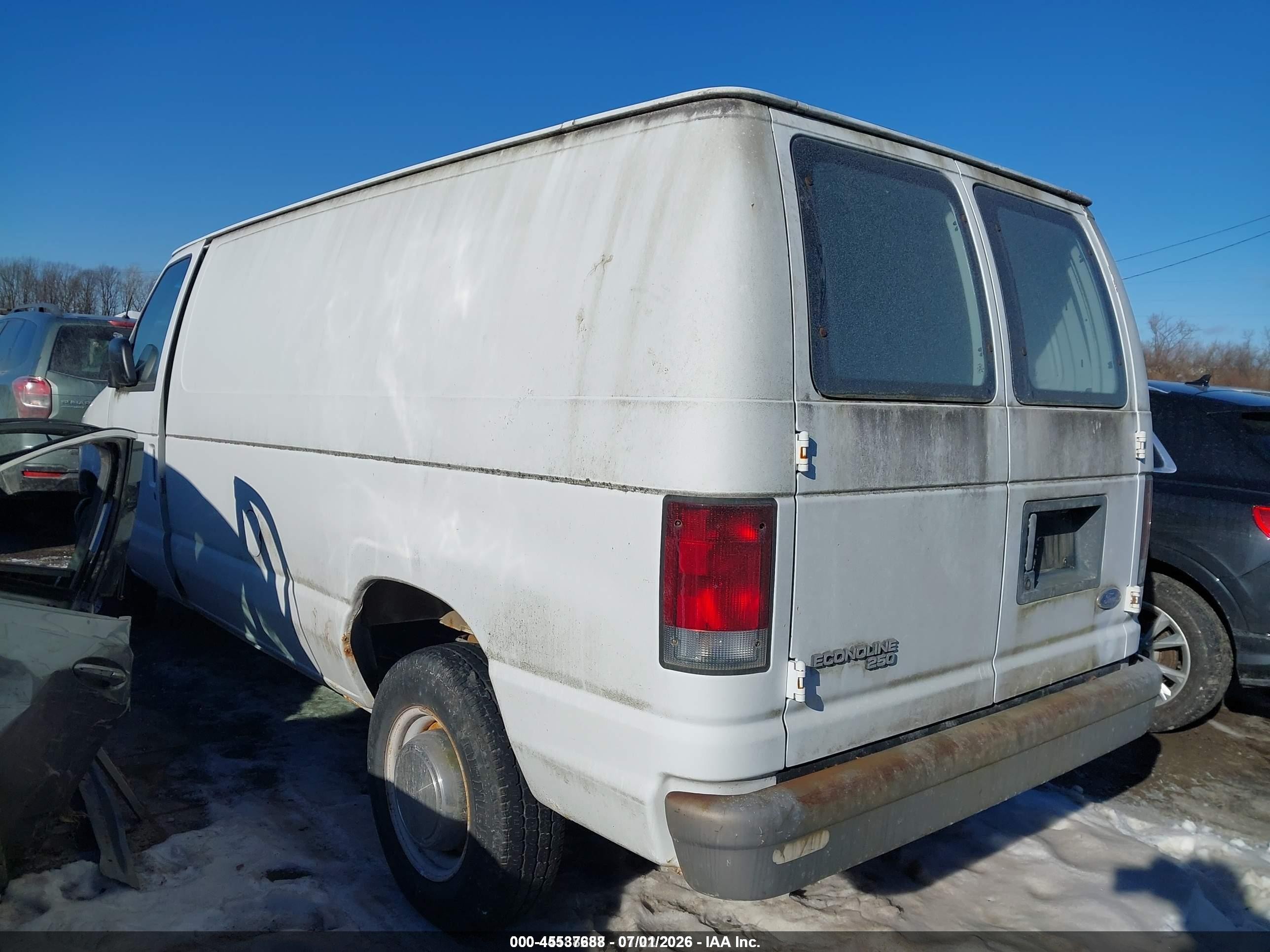 1996 Ford Econoline E250 Van Yellow vin: 1FTHE24HXTHA20097
