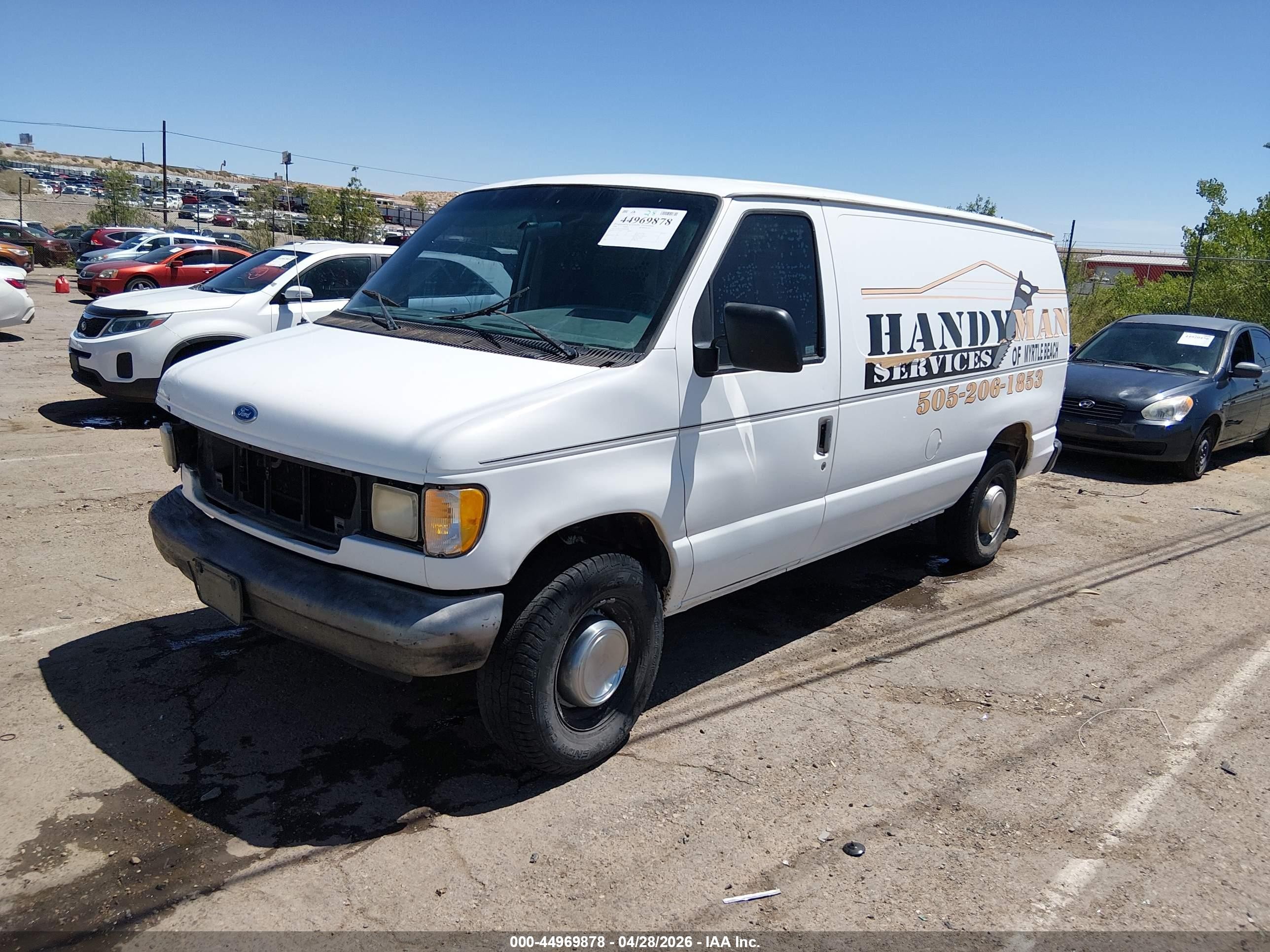 1996 Ford Econoline E250 Van White vin: 1FTHE24Y8THB43803