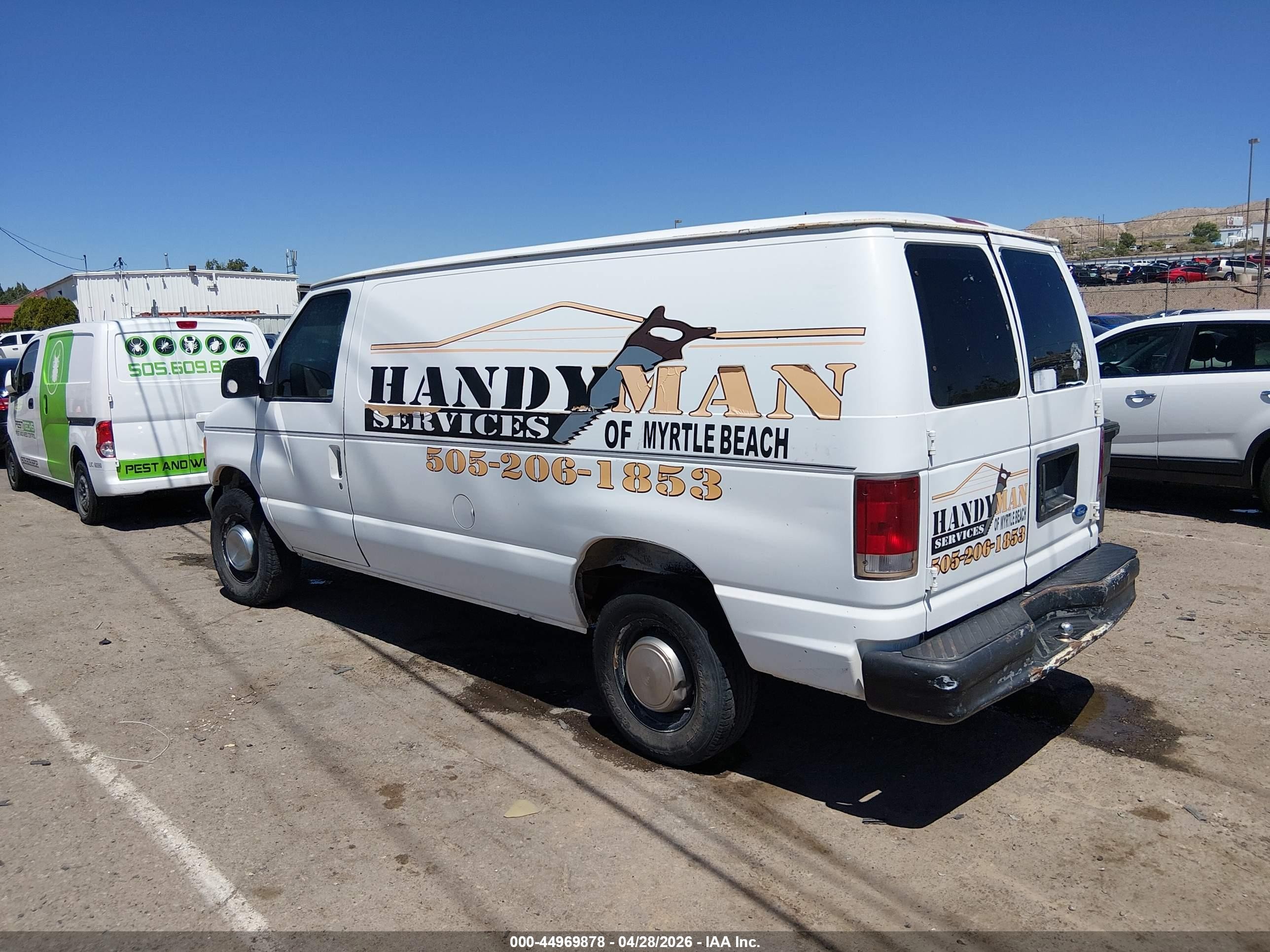 1996 Ford Econoline E250 Van White vin: 1FTHE24Y8THB43803