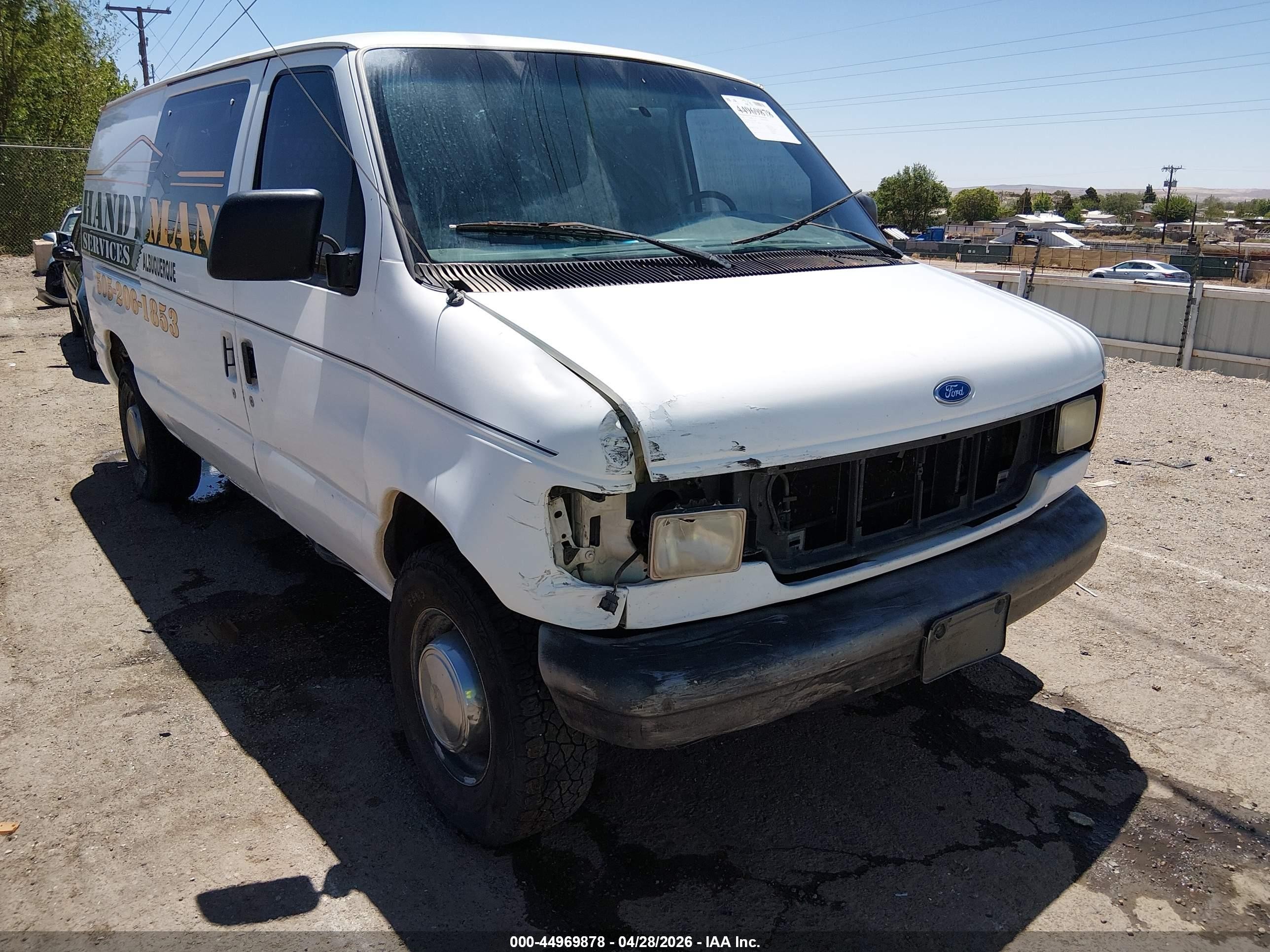 1996 Ford Econoline E250 Van White vin: 1FTHE24Y8THB43803