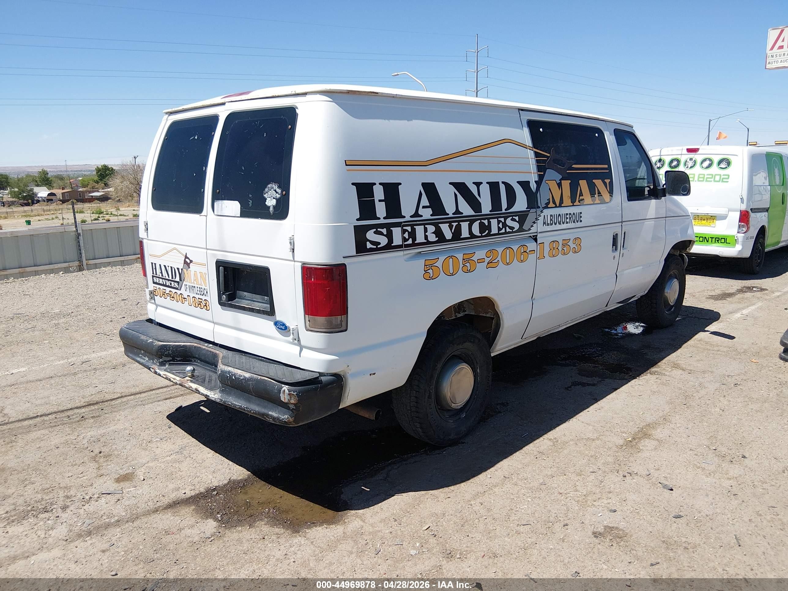 1996 Ford Econoline E250 Van White vin: 1FTHE24Y8THB43803