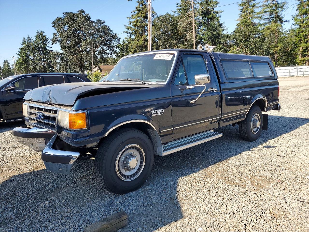 1990 Ford F250 Blue vin: 1FTHF25G8LPA07311