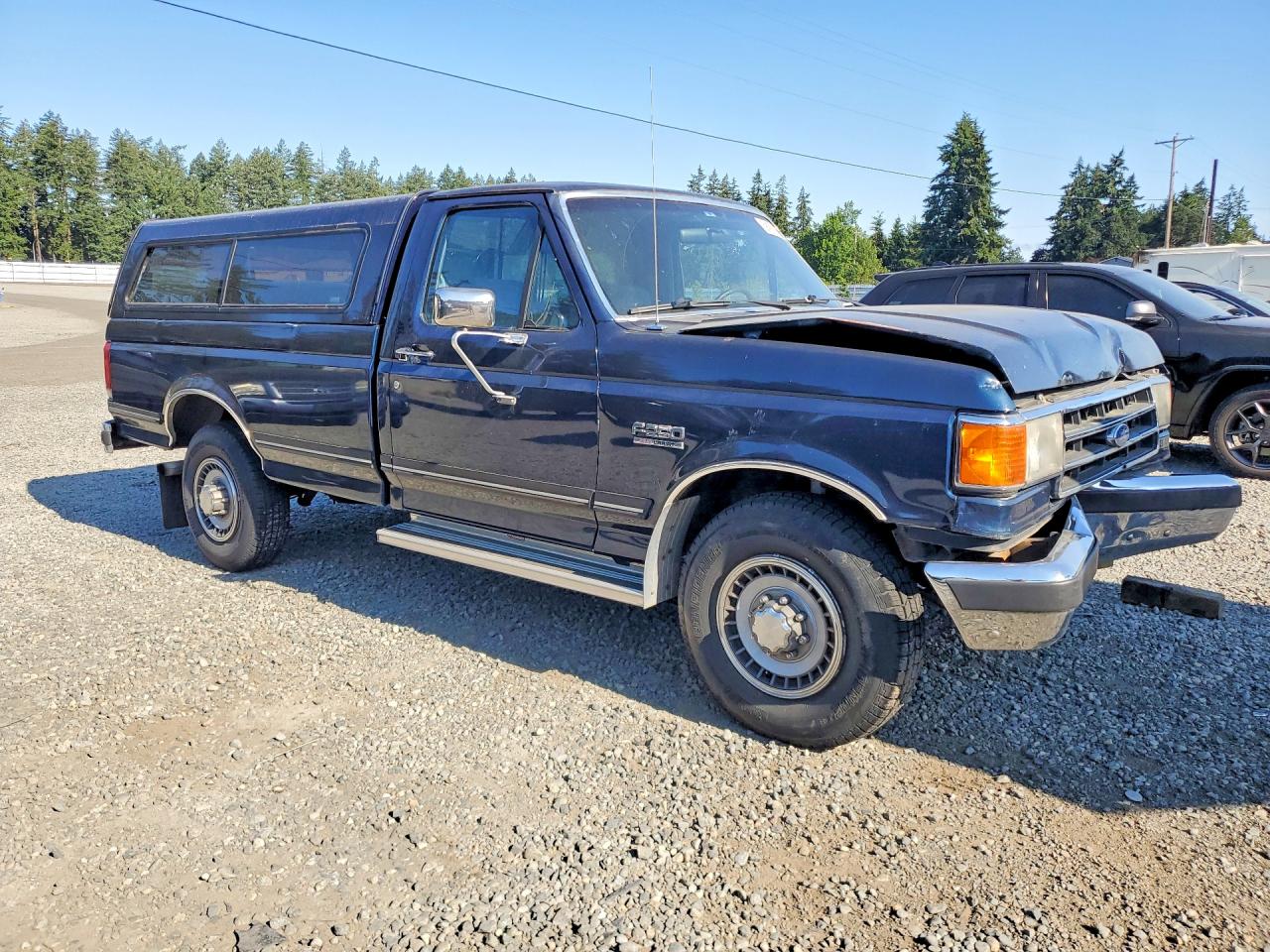 1990 Ford F250 Blue vin: 1FTHF25G8LPA07311