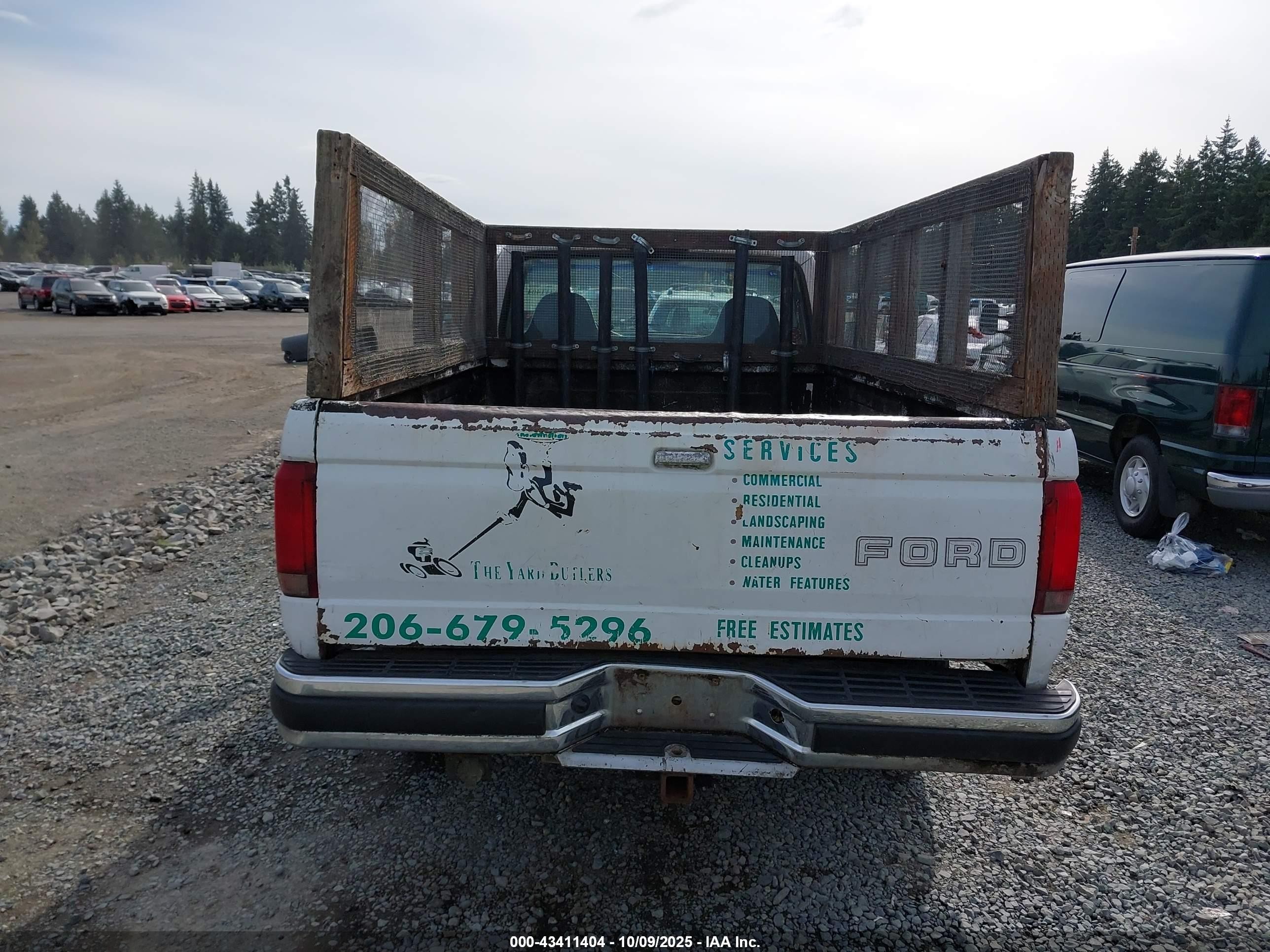 1997 Ford F-250 Xl White vin: 1FTHF25H1VEB55002