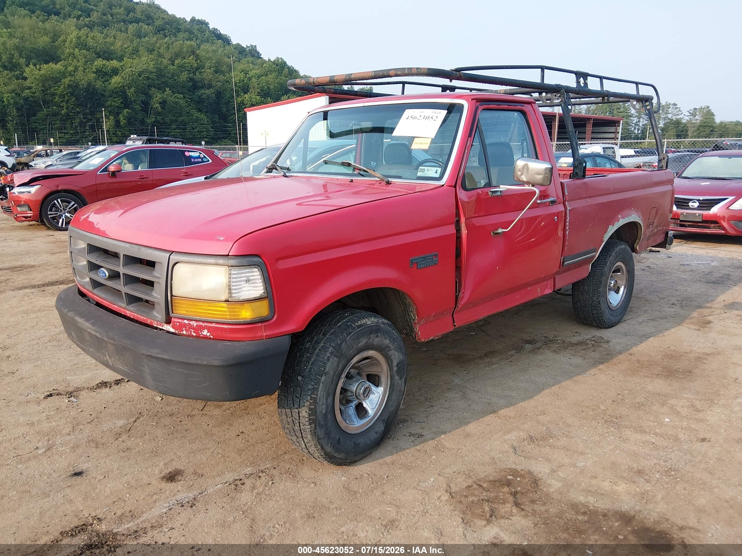 1997 Ford F-250 Hd Xl Red vin: 1FTHF25H1VED08817