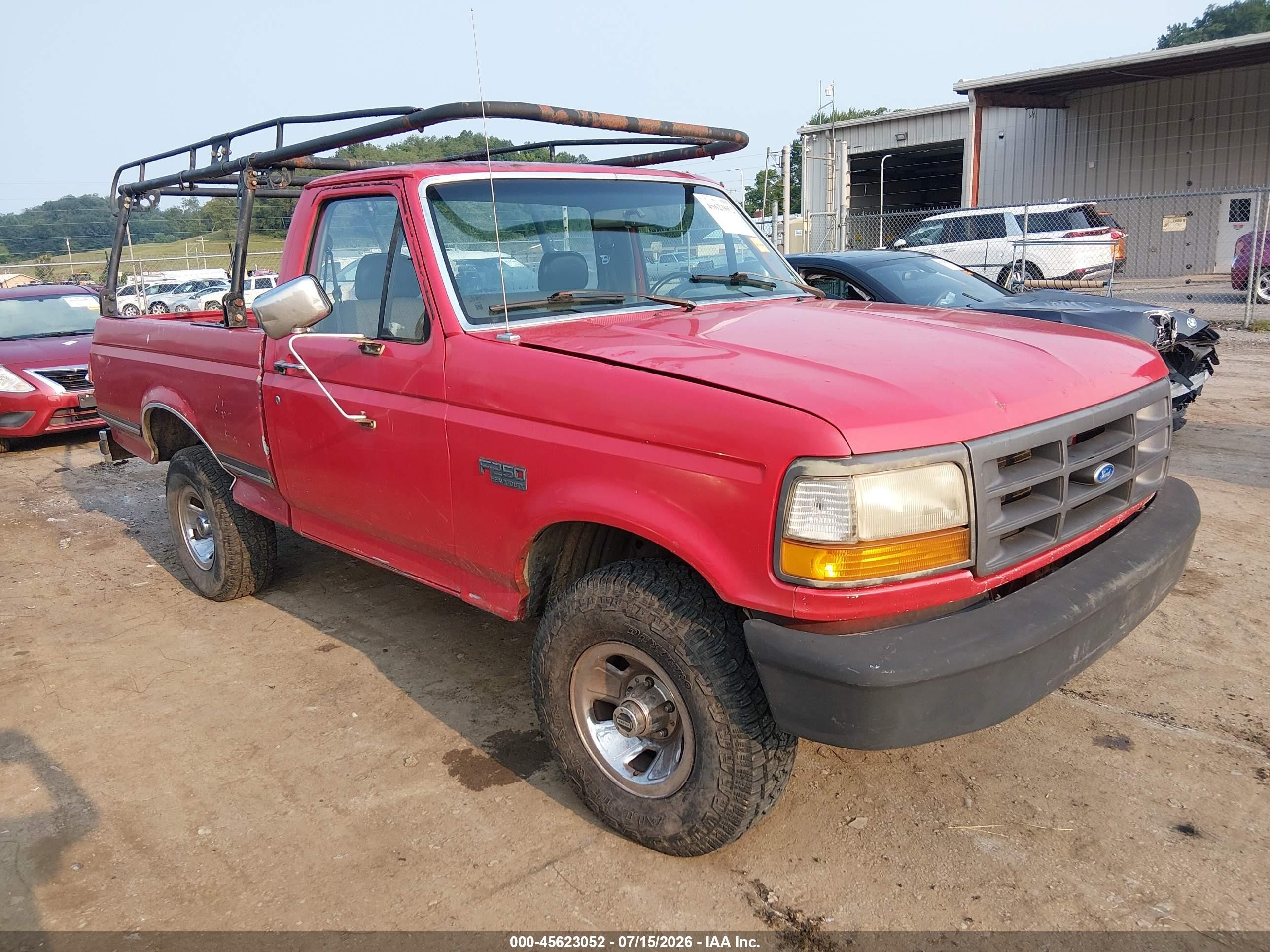 1997 Ford F-250 Hd Xl Red vin: 1FTHF25H1VED08817