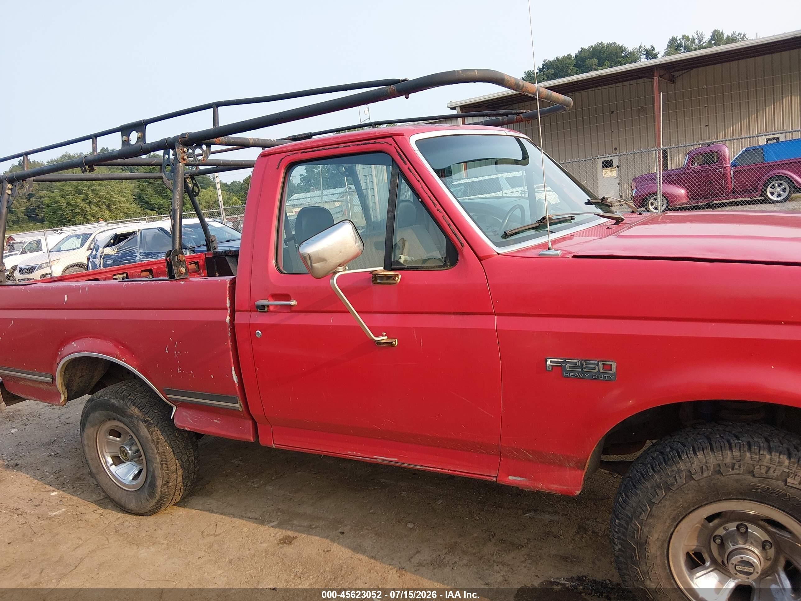 1997 Ford F-250 Hd Xl Red vin: 1FTHF25H1VED08817