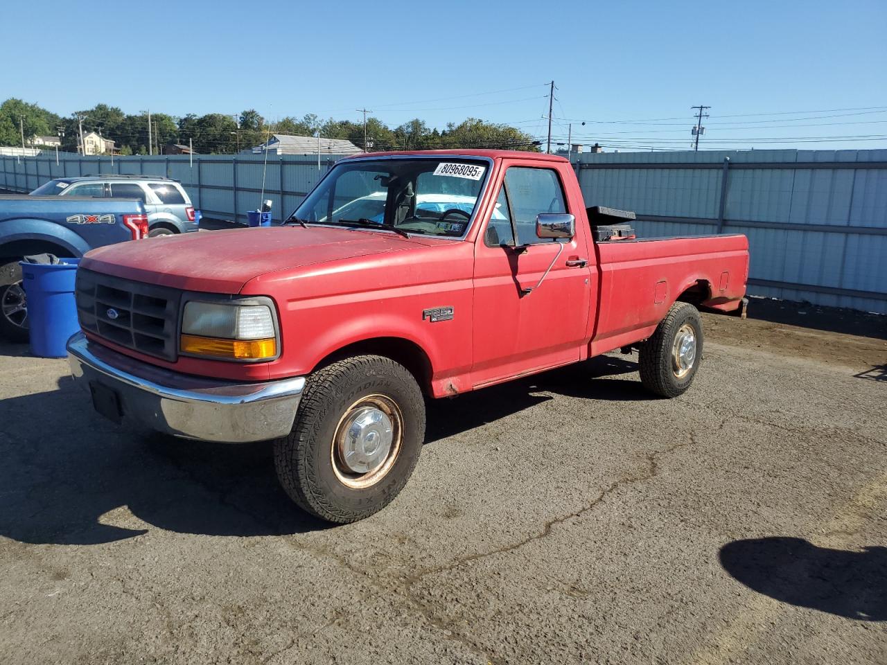 1995 Ford F250 Red vin: 1FTHF25H5SNA12257