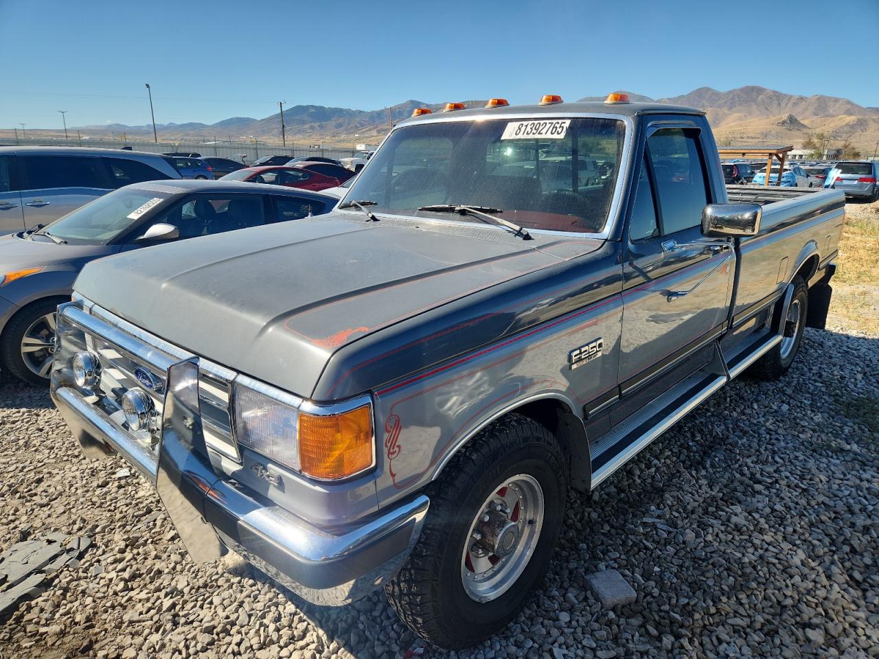 1987 Ford F250 Gray vin: 1FTHF25L6HPA75000