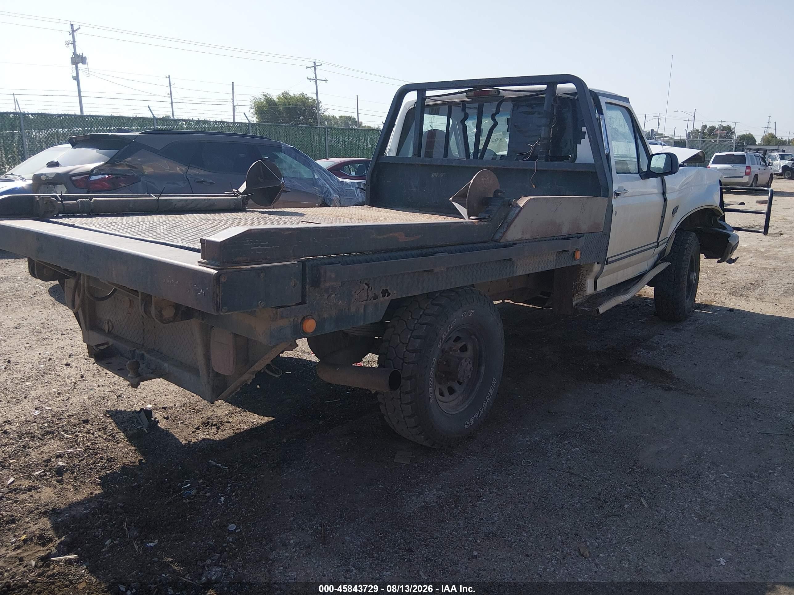 1996 Ford F250   Белый vin: 1FTHF26F4TEA77695