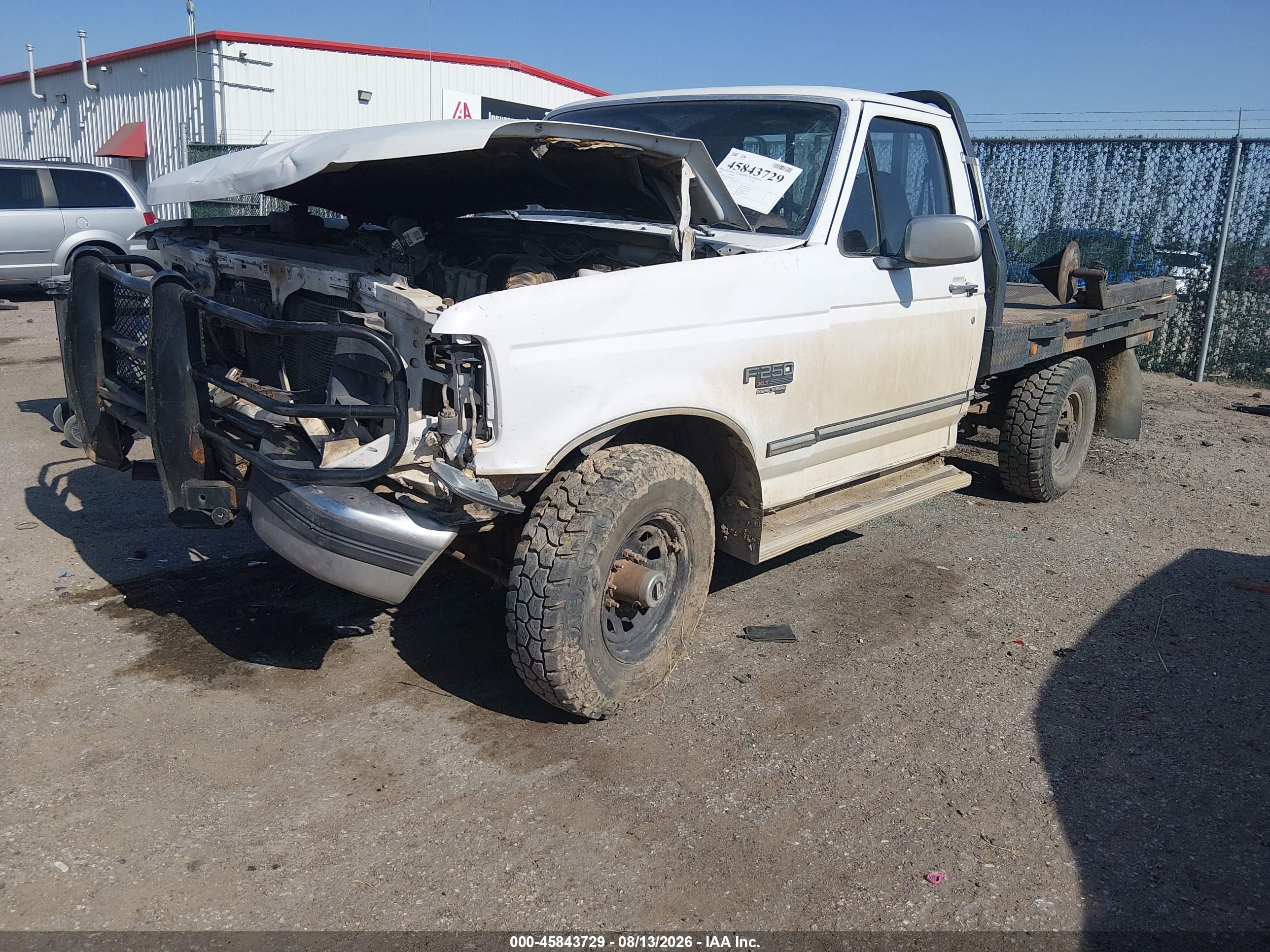 1996 Ford F250   Белый vin: 1FTHF26F4TEA77695