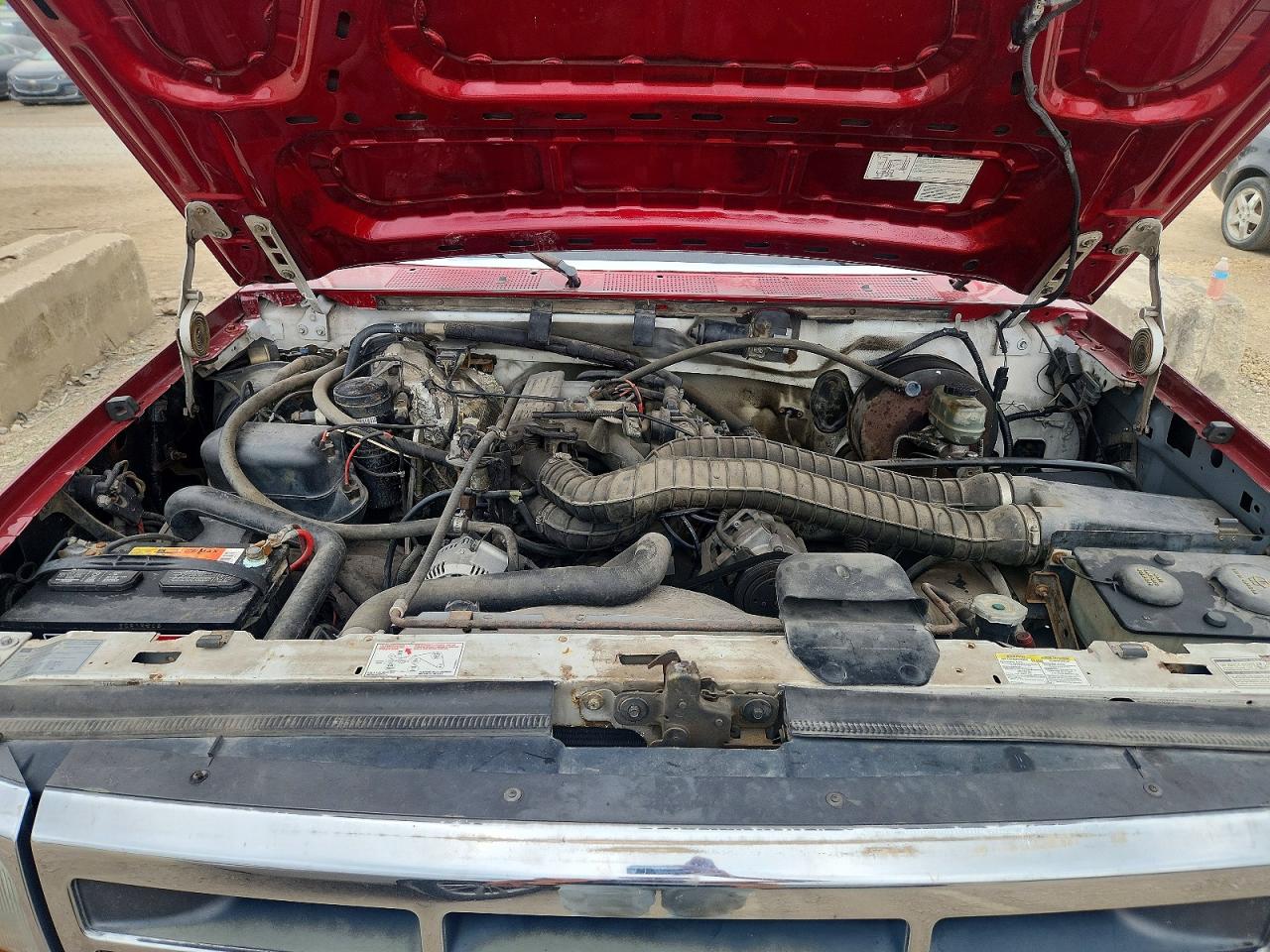 1997 Ford F250 Red vin: 1FTHF26H4VEB57969