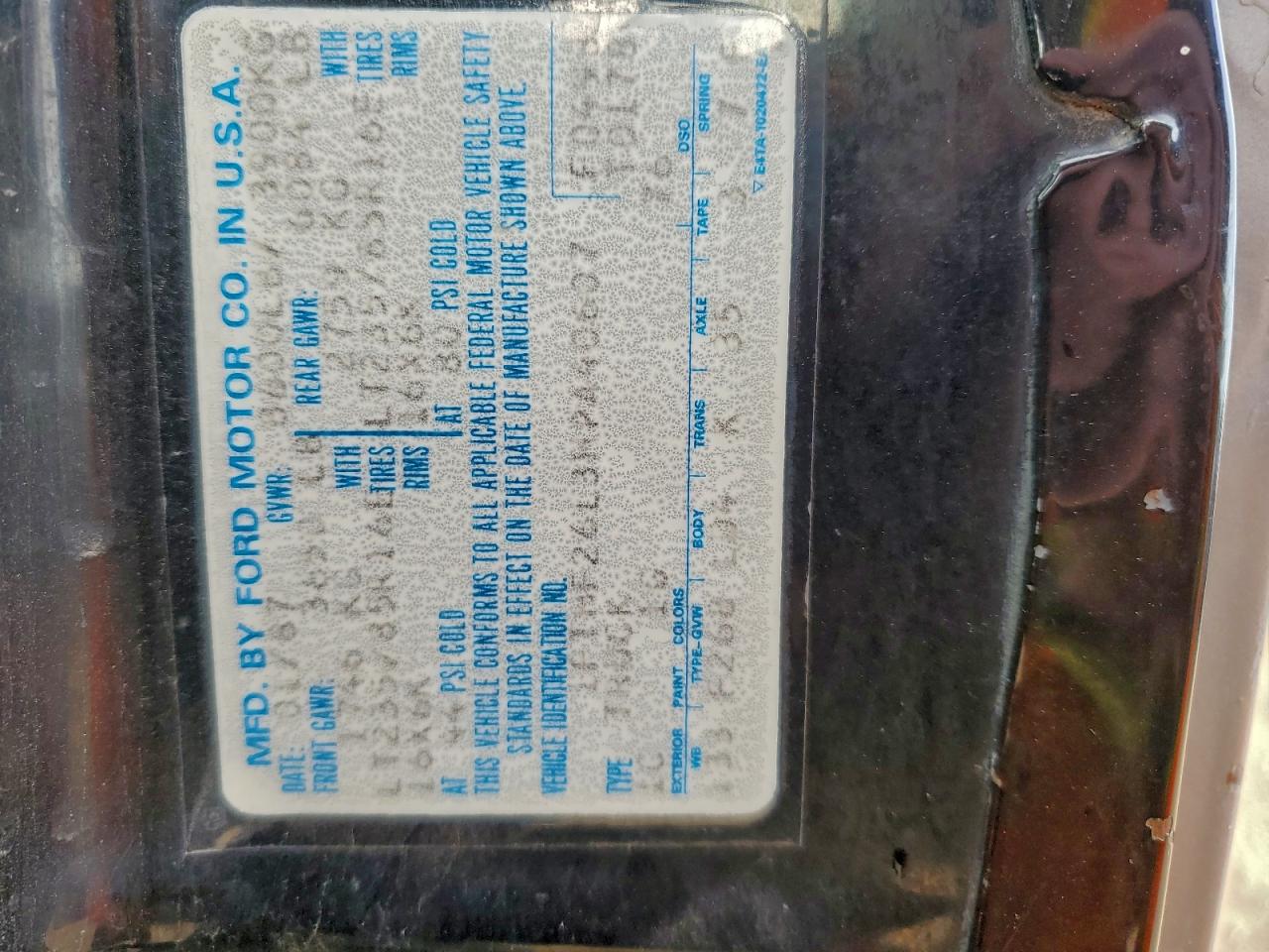 1987 Ford F250 Black vin: 1FTHF26L3HPA40607