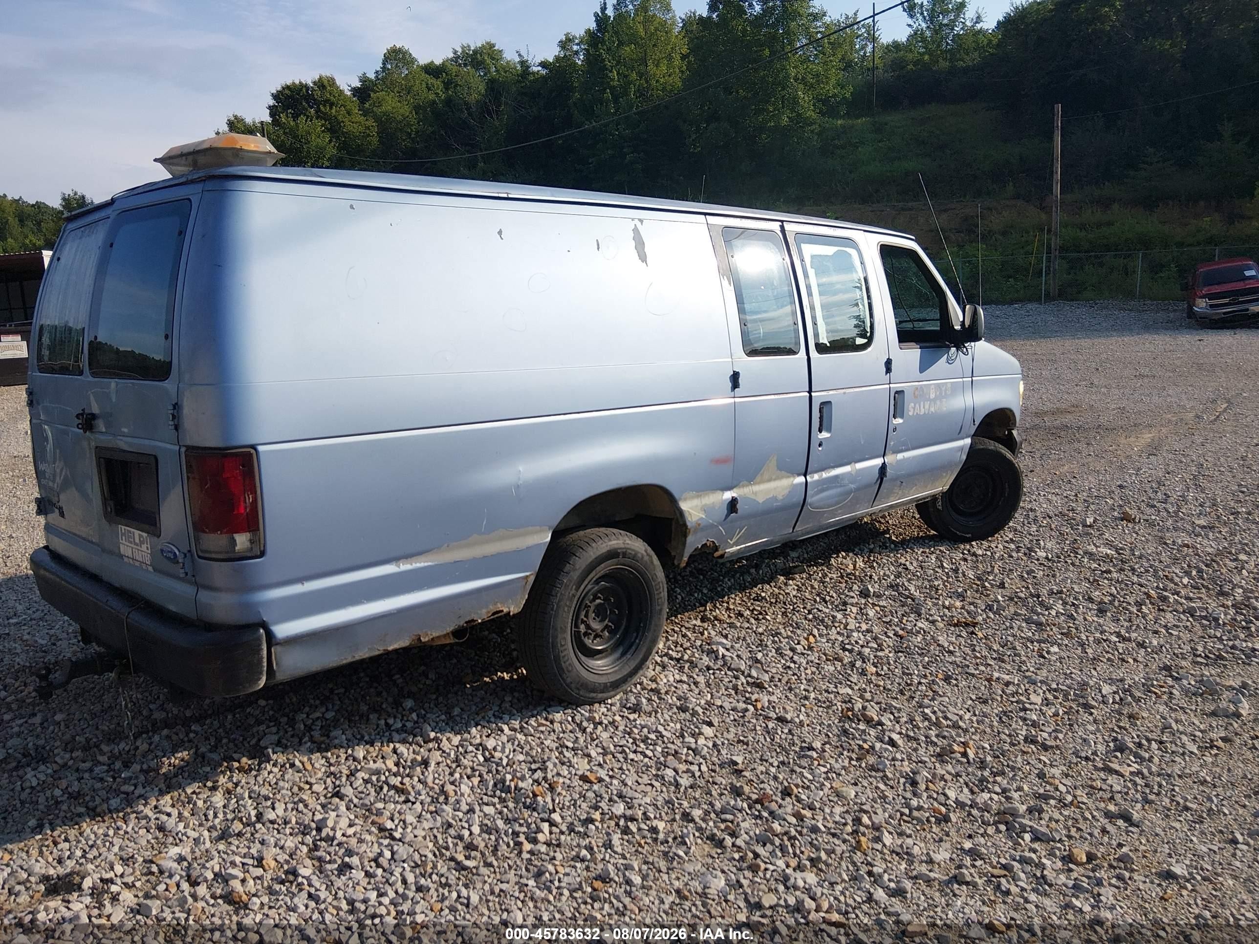 1995 Ford Econoline E250 Super Duty Van Синий vin: 1FTHS24H0SHB02007