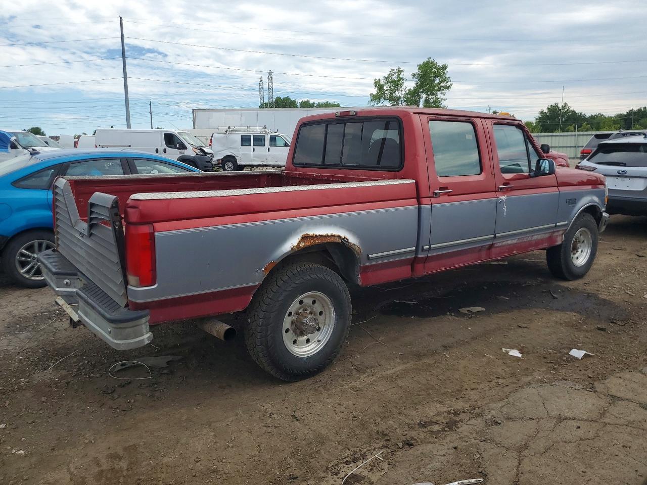 1997 Ford F250 Красный vin: 1FTHW25F0VEA75219