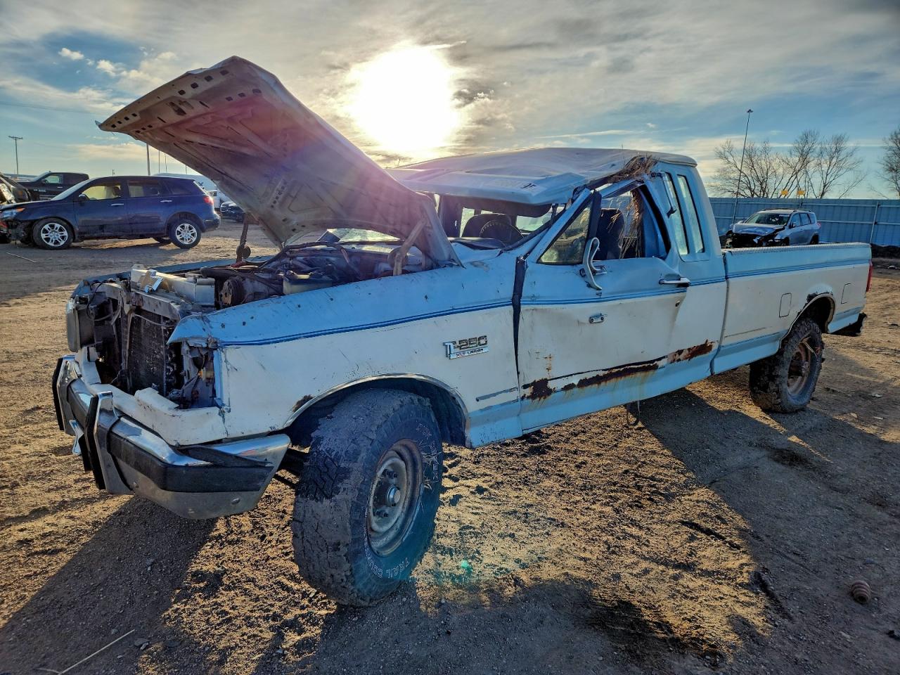 1987 Ford F250 Blue vin: 1FTHX2516HKA35170