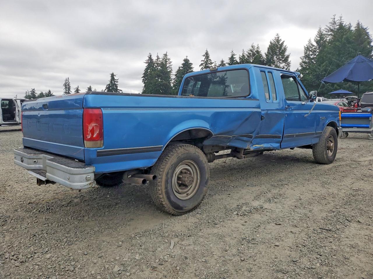 1990 Ford F250 Blue vin: 1FTHX25H7LKA02345