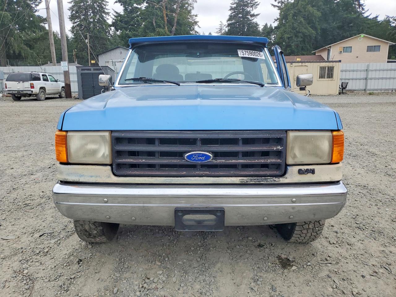 1990 Ford F250 Blue vin: 1FTHX25H7LKA02345