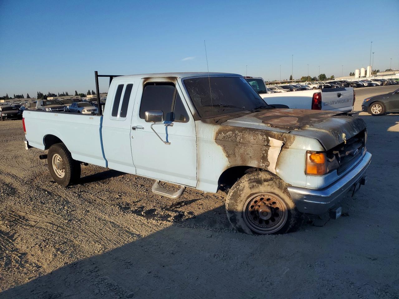 1987 Ford F250 Blue vin: 1FTHX25L8HKB22621