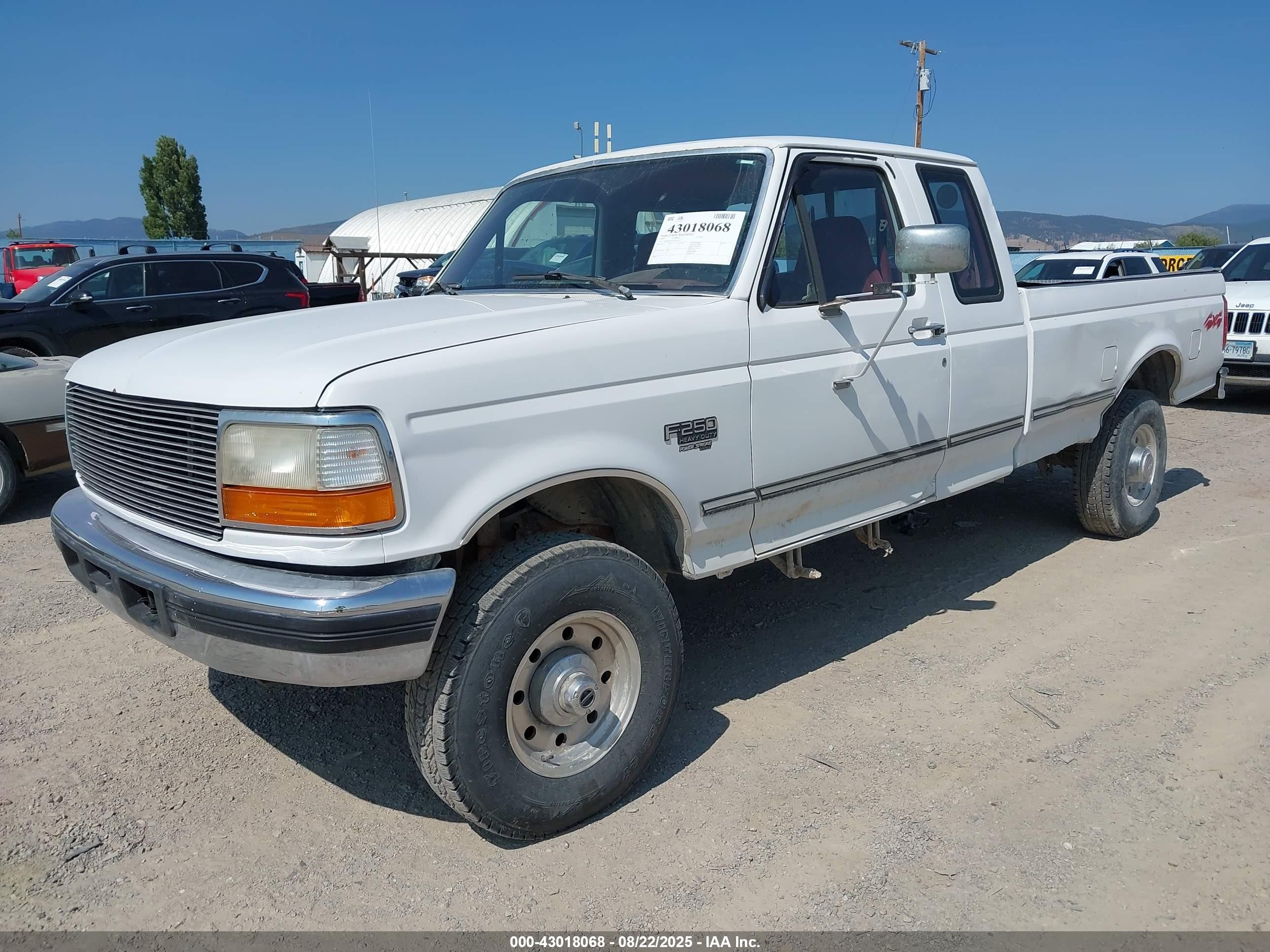 1997 Ford F-250 Xl White vin: 1FTHX26F5VEB38357
