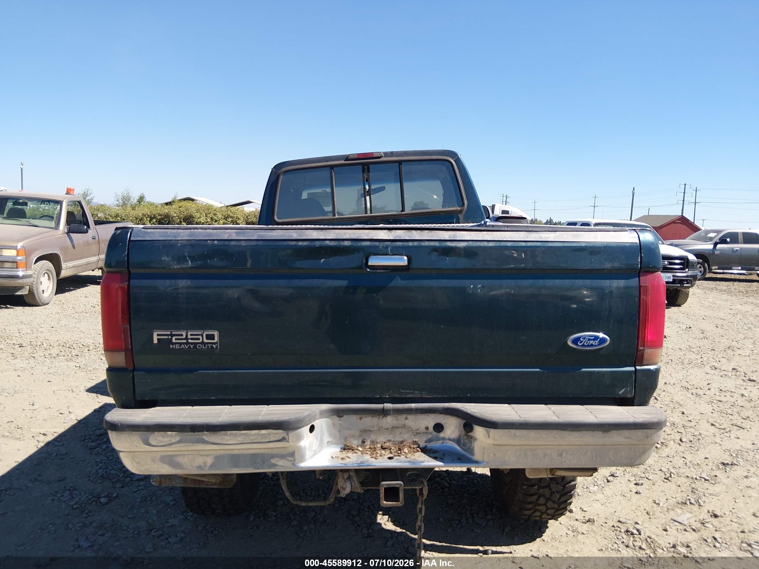 1997 Ford F-250 Hd Xl Green vin: 1FTHX26F8VEA47082