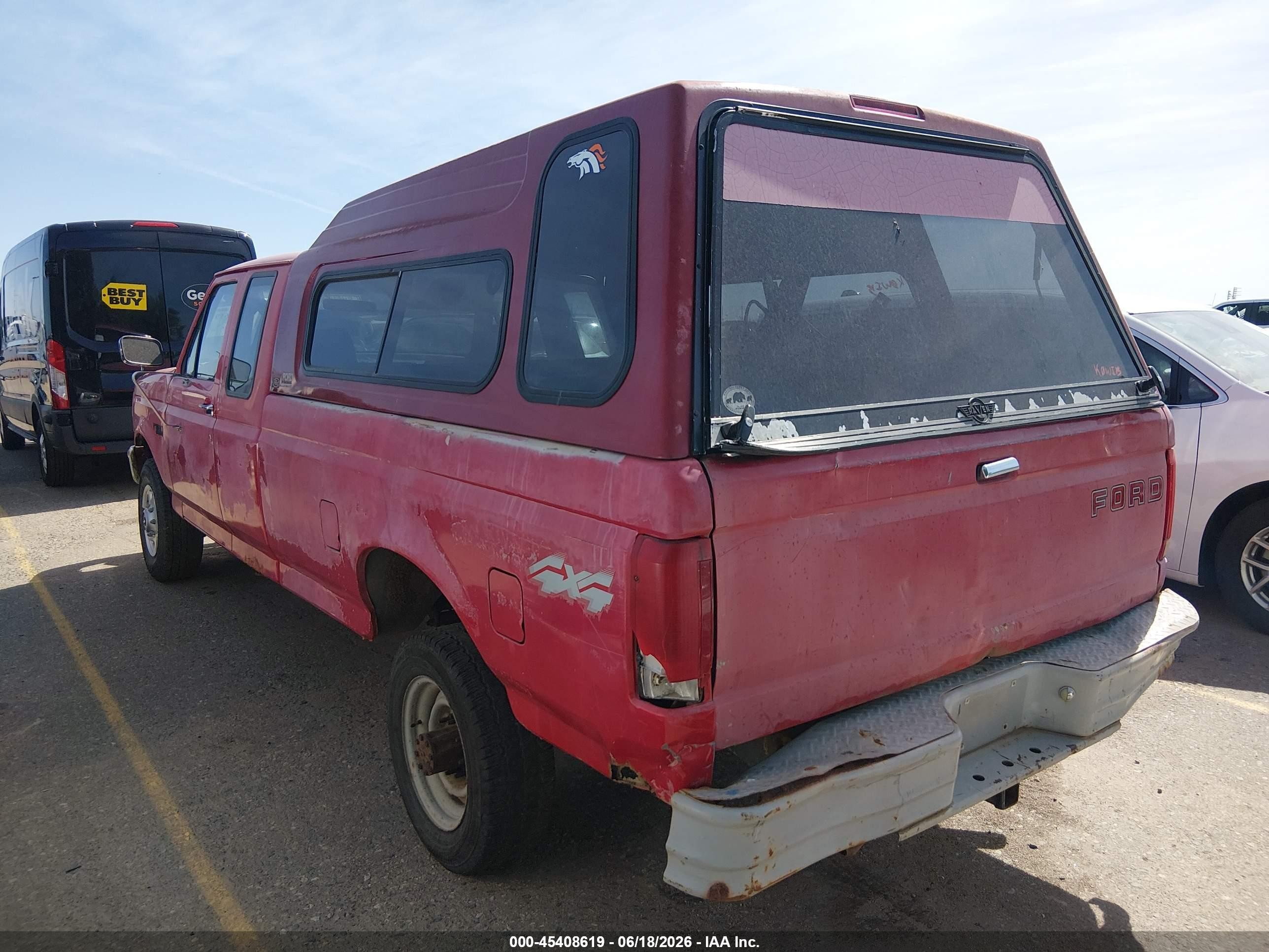 1992 Ford F250   Red vin: 1FTHX26G4NKA50894