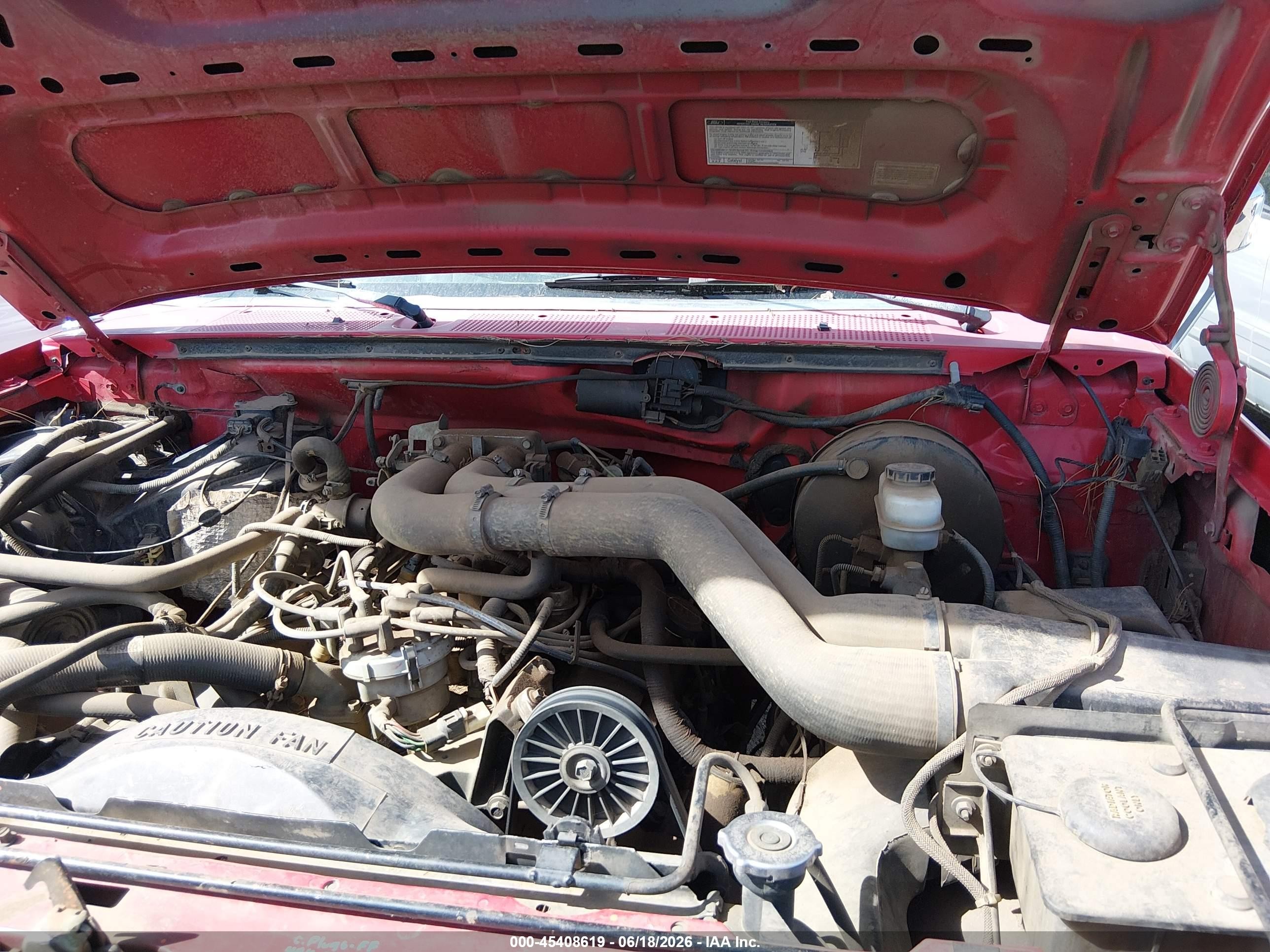 1992 Ford F250   Red vin: 1FTHX26G4NKA50894