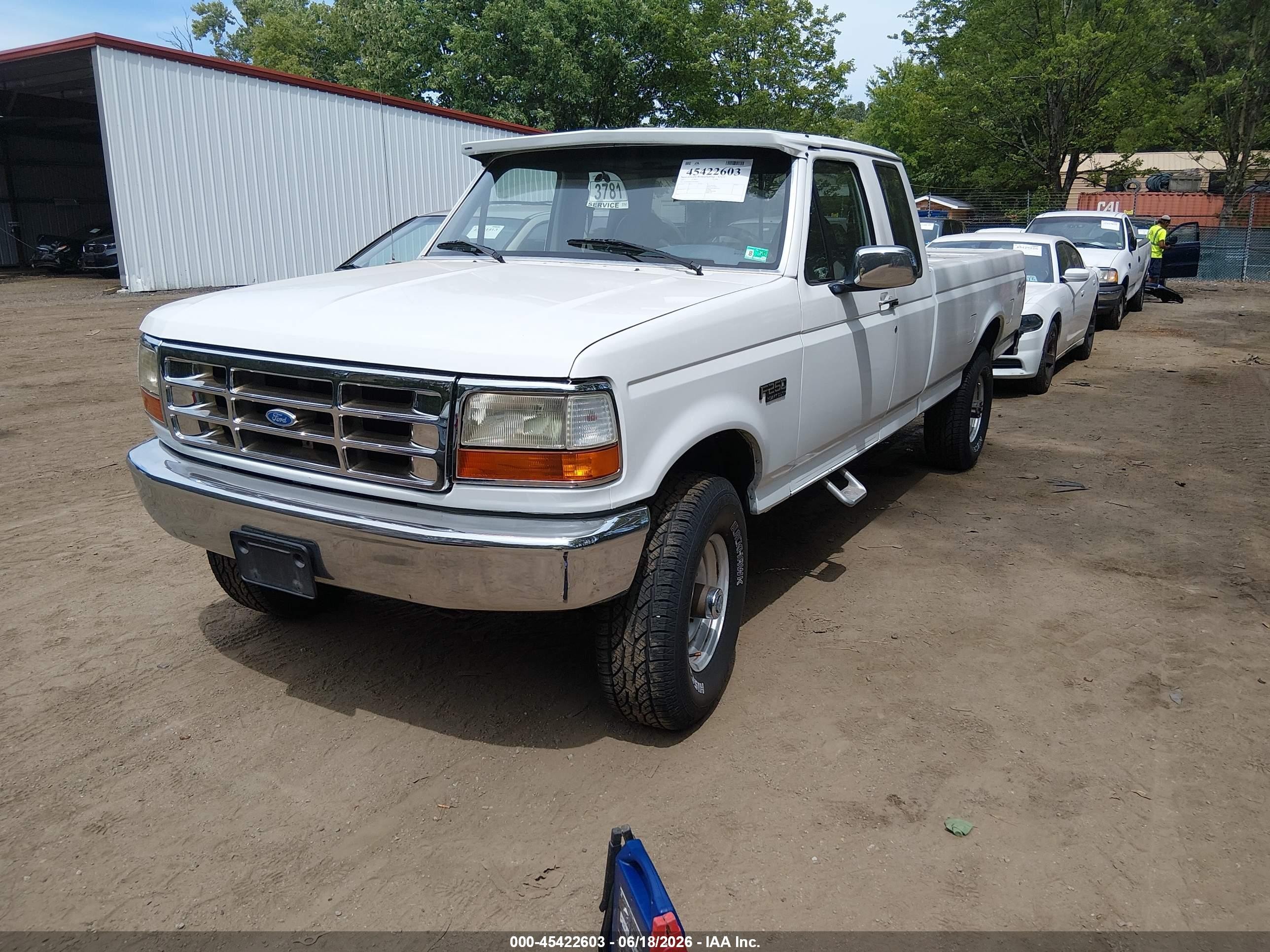 1997 Ford F-250 Xl White vin: 1FTHX26G7VEC40042