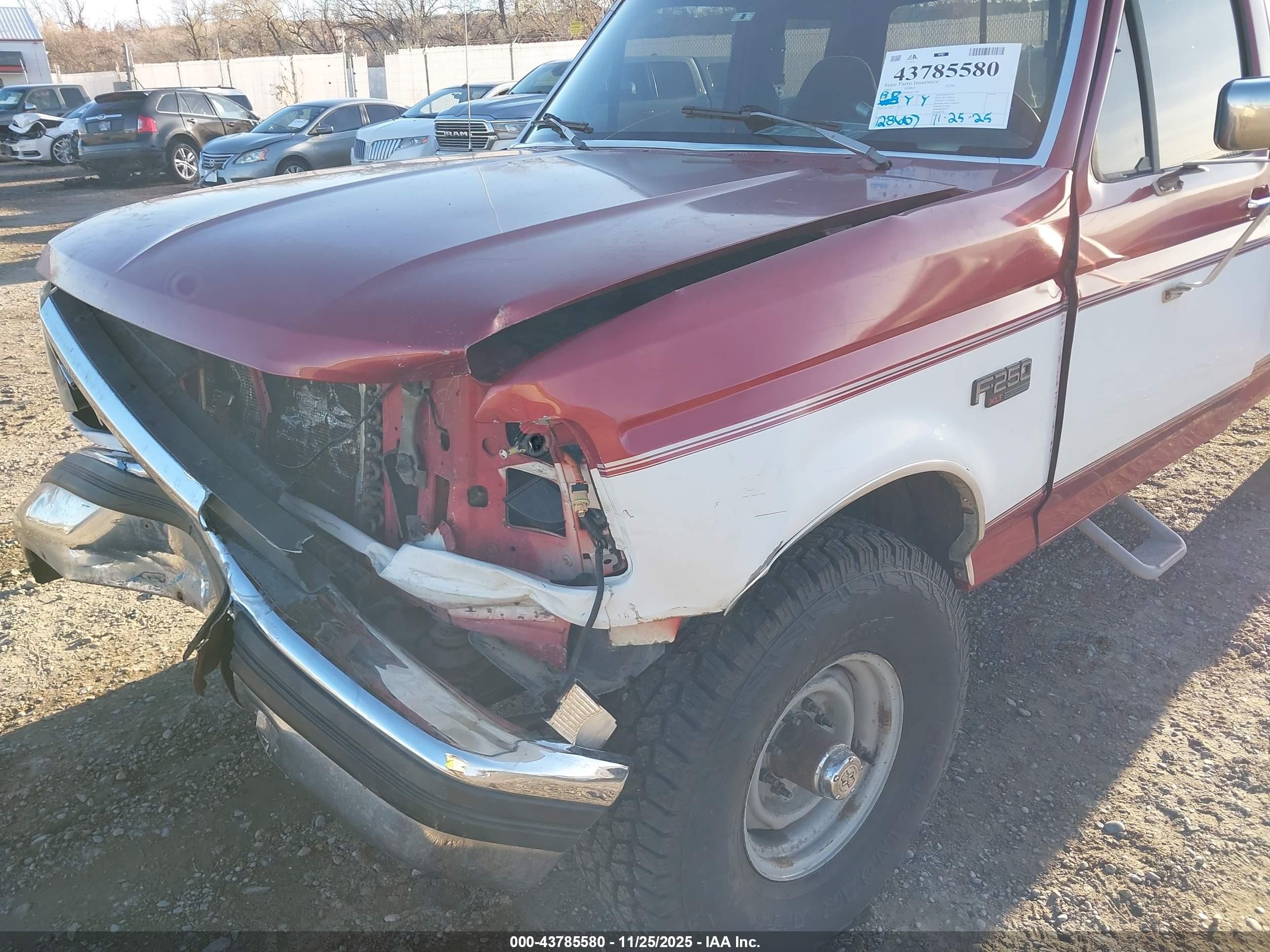 1993 Ford F250   Red vin: 1FTHX26GXPKB01740