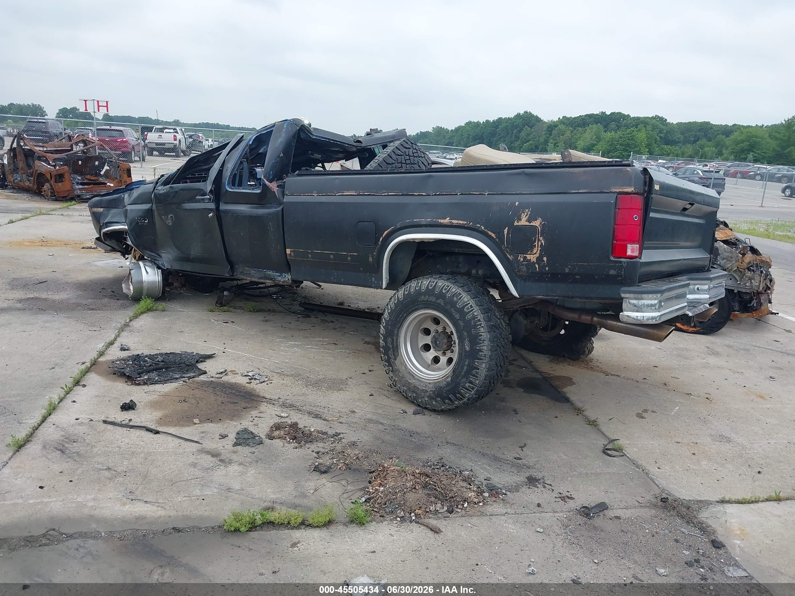 1985 Ford F250   Black vin: 1FTHX26L6FKA33240