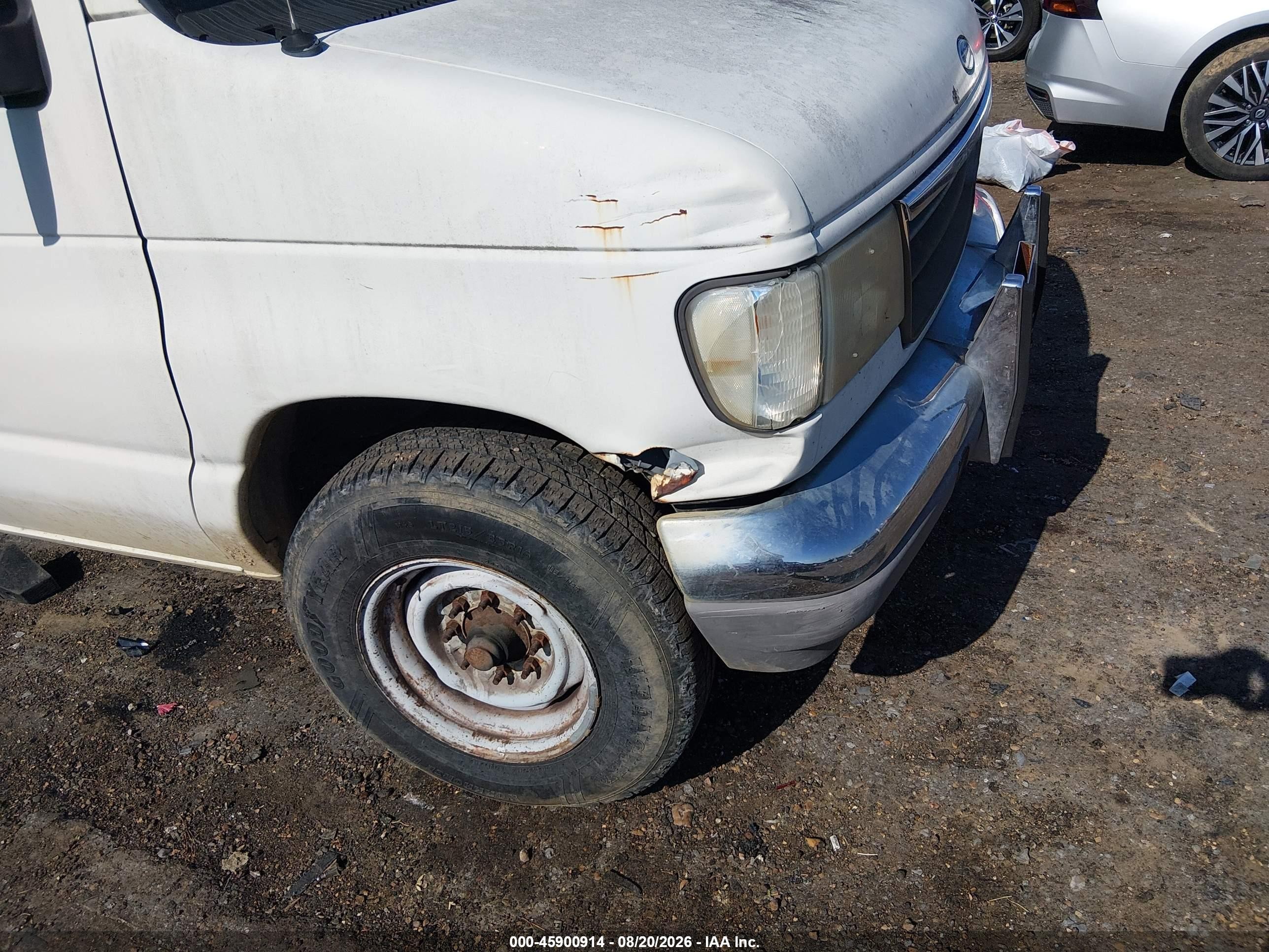 1996 Ford Econoline E350 Van White vin: 1FTJE34F6THA05635