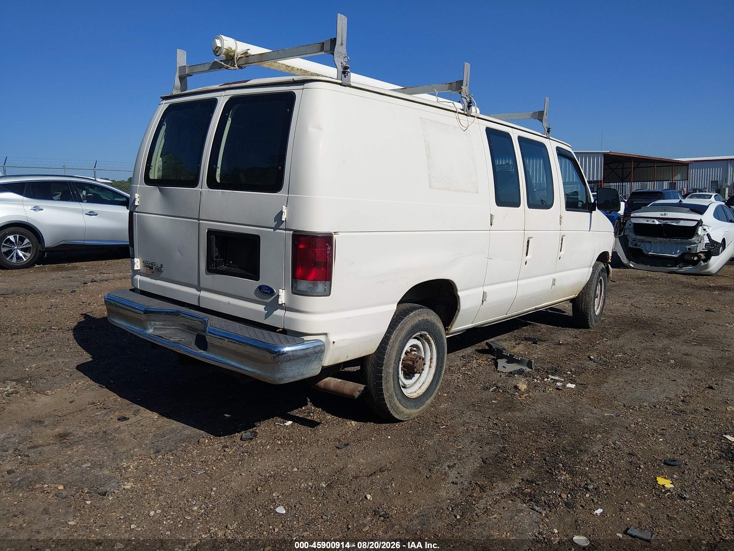 1996 Ford Econoline E350 Van White vin: 1FTJE34F6THA05635