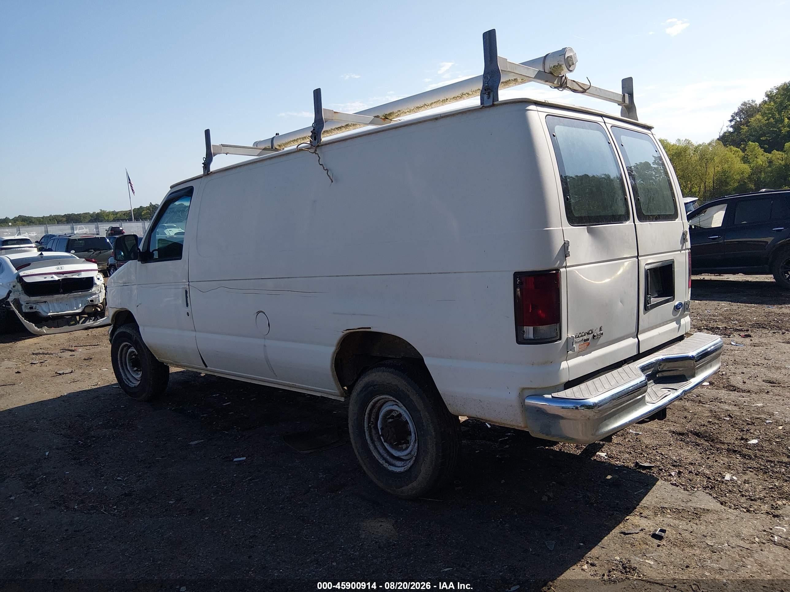 1996 Ford Econoline E350 Van White vin: 1FTJE34F6THA05635