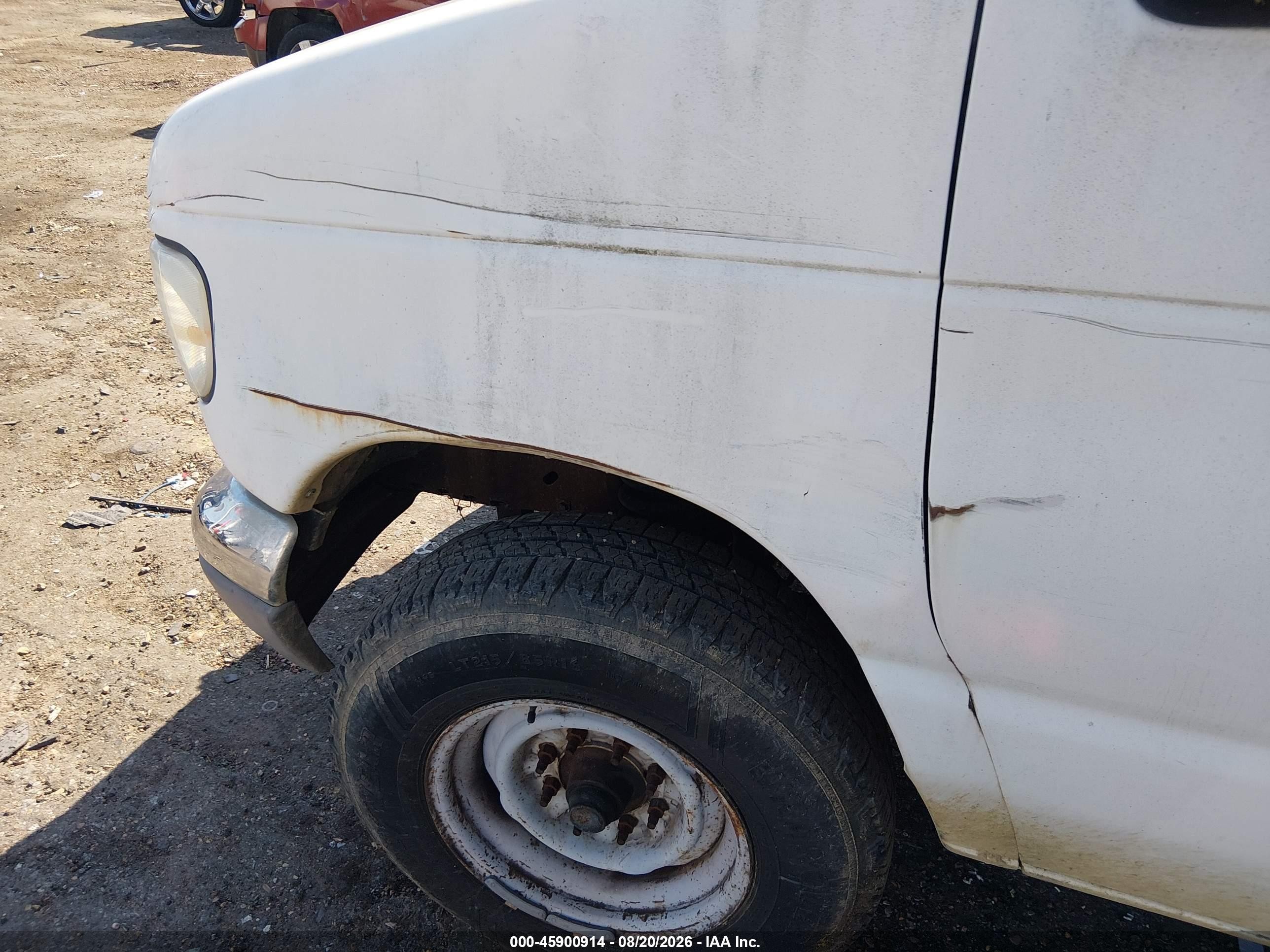 1996 Ford Econoline E350 Van White vin: 1FTJE34F6THA05635