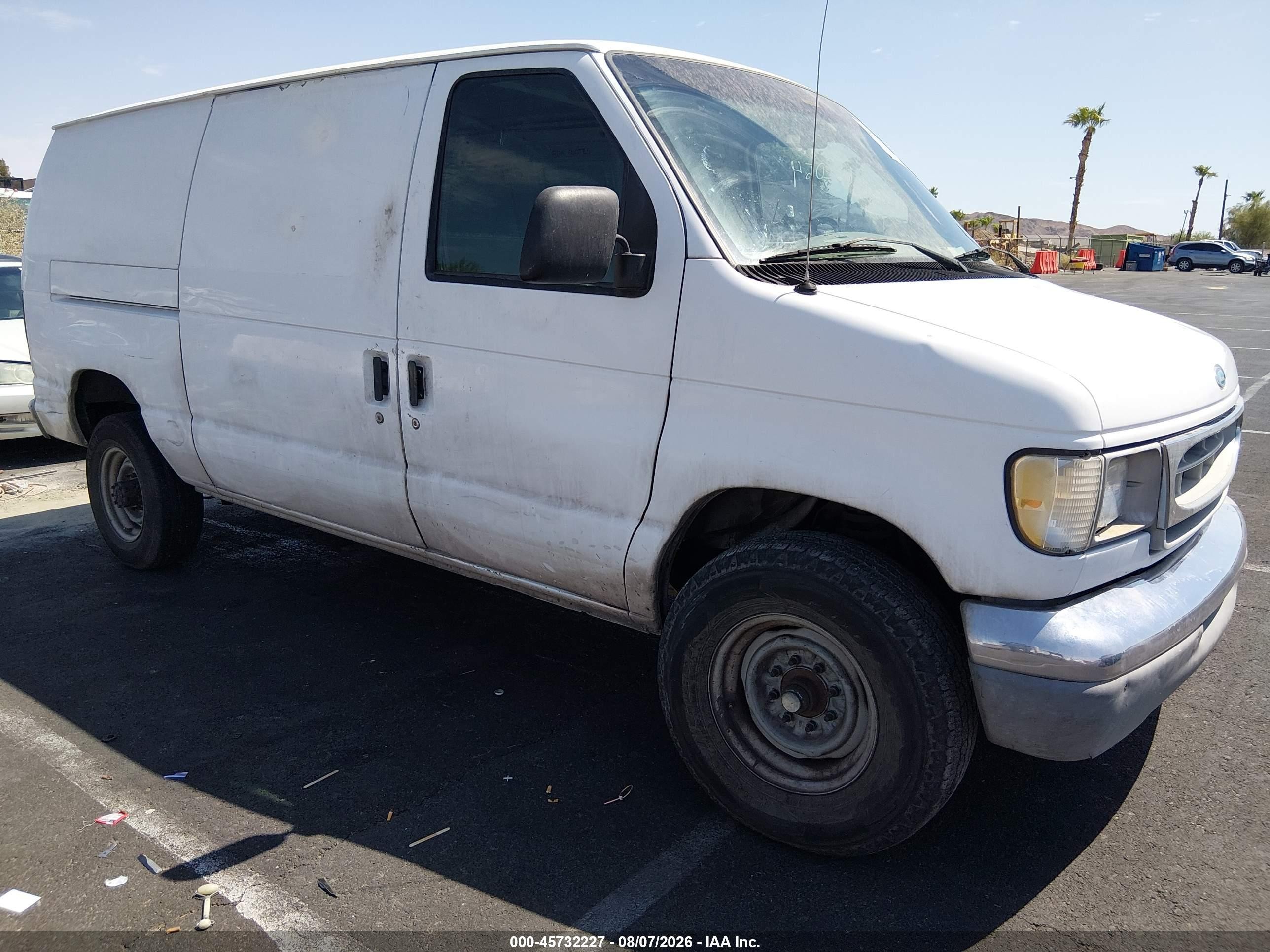 1995 Ford Econoline E350 Van White vin: 1FTJE34H7SHC02054
