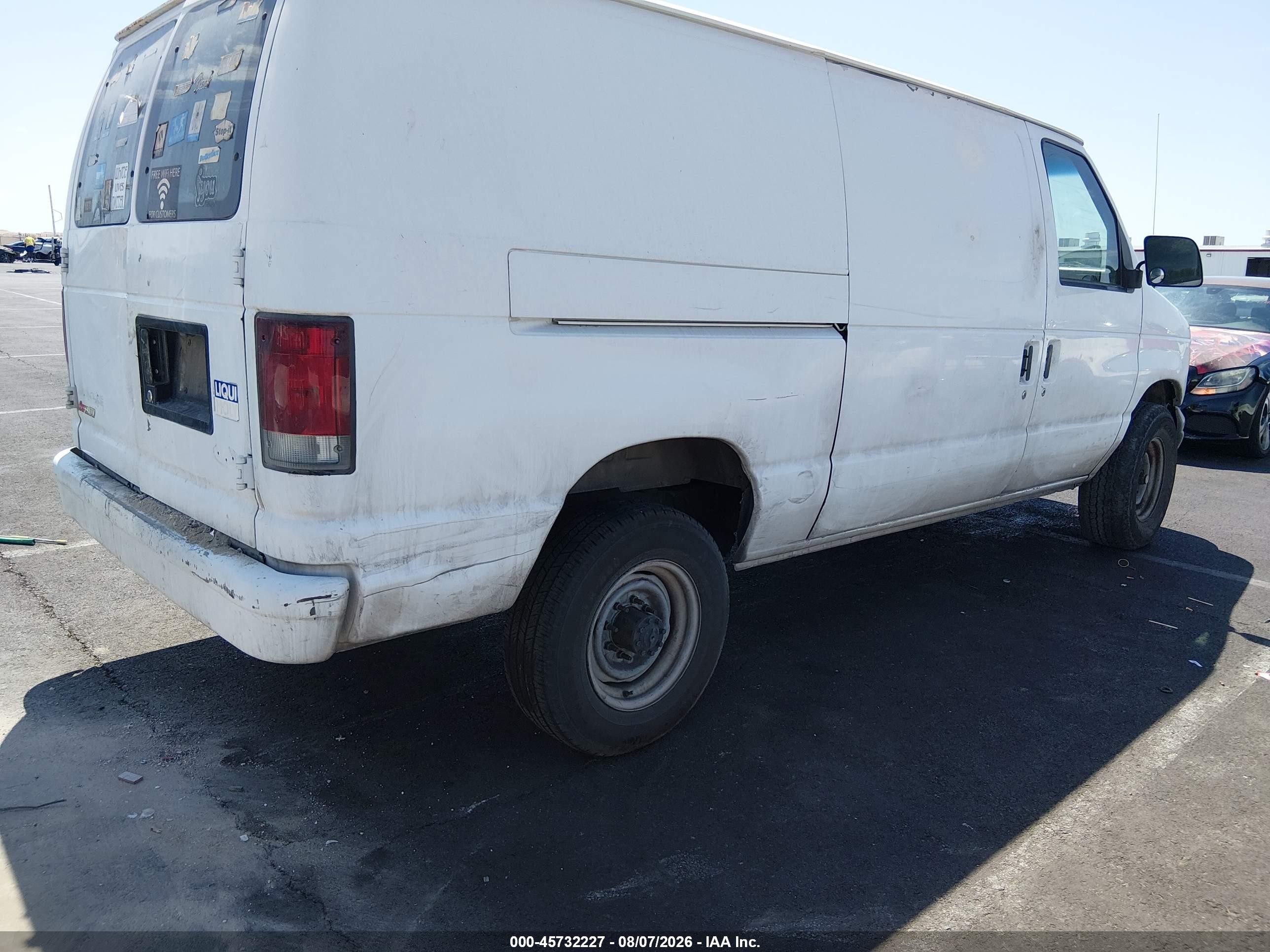 1995 Ford Econoline E350 Van White vin: 1FTJE34H7SHC02054