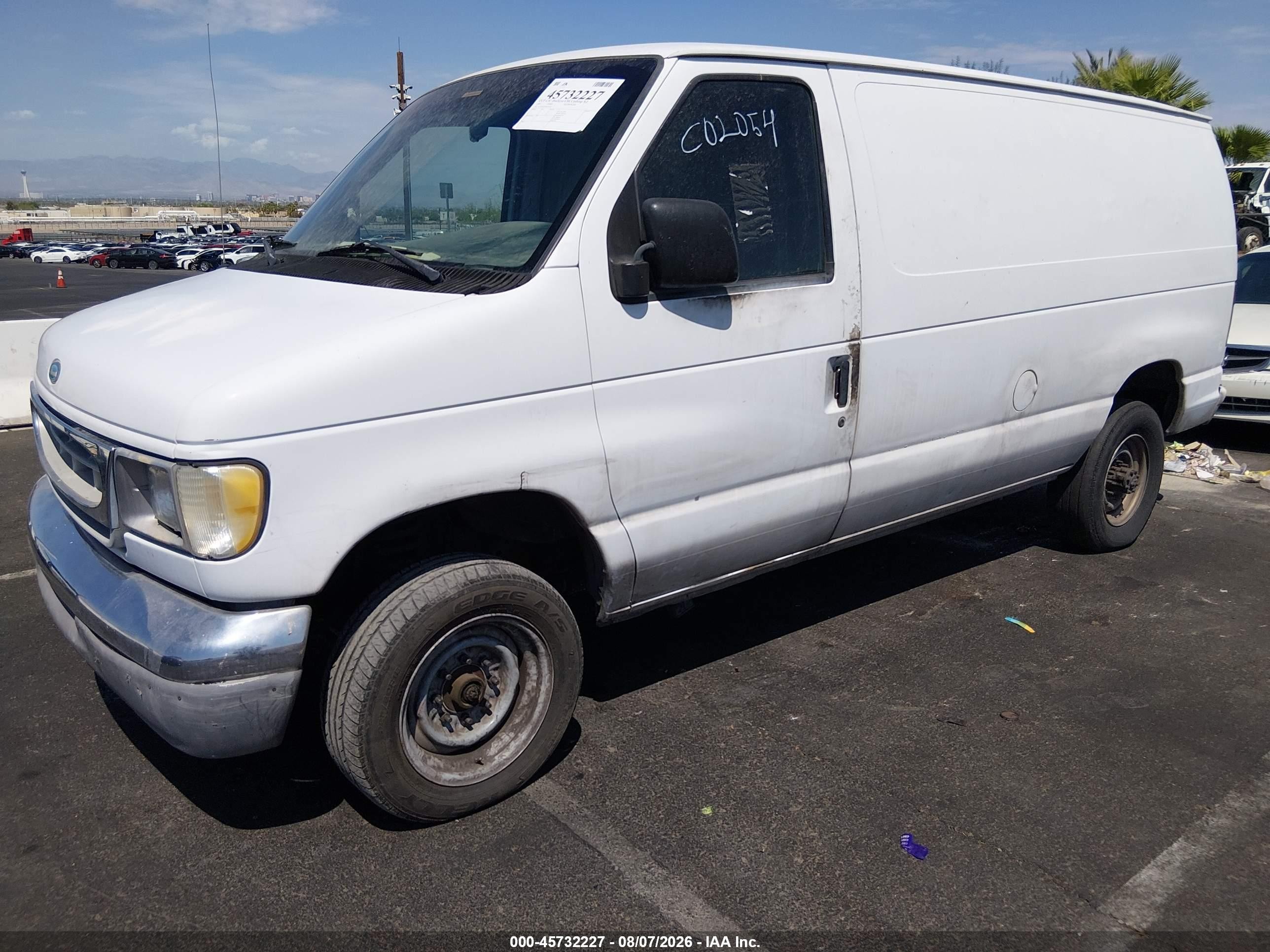 1995 Ford Econoline E350 Van White vin: 1FTJE34H7SHC02054