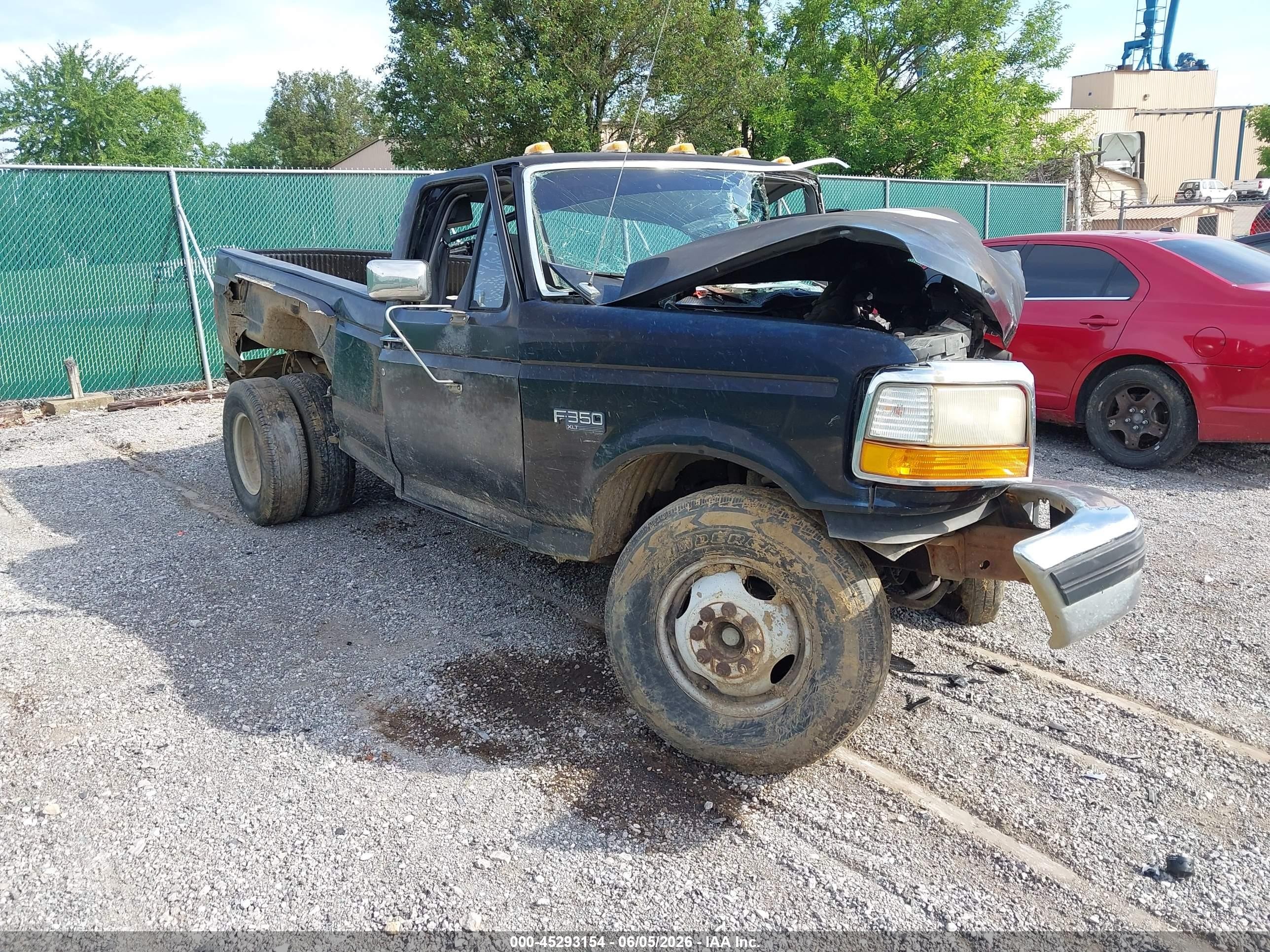 1997 Ford F-350 Xl Black vin: 1FTJF35G6VEA69554