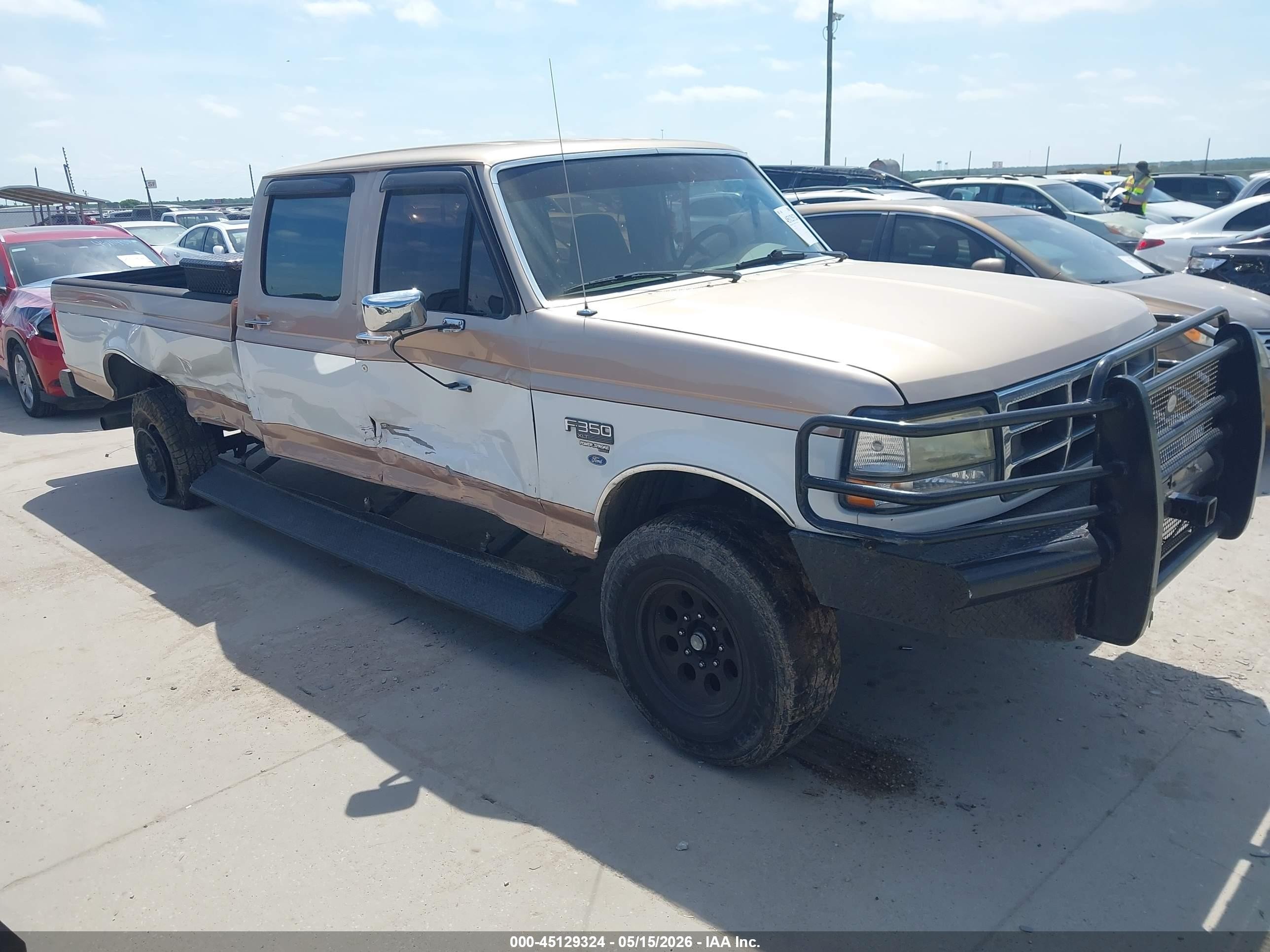 1997 Ford F-350 Xl Beige vin: 1FTJW35F3VEC70738