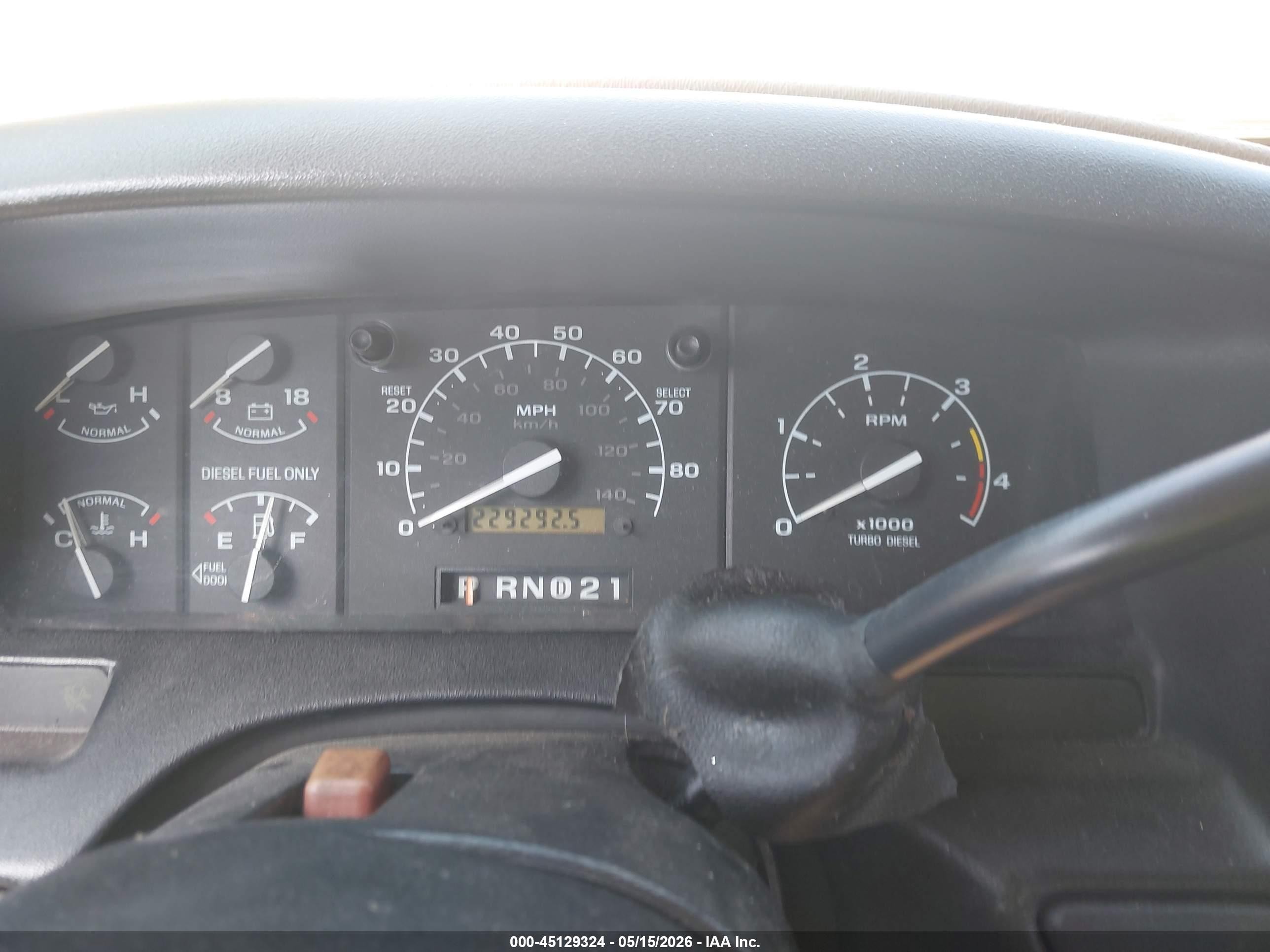 1997 Ford F-350 Xl Beige vin: 1FTJW35F3VEC70738