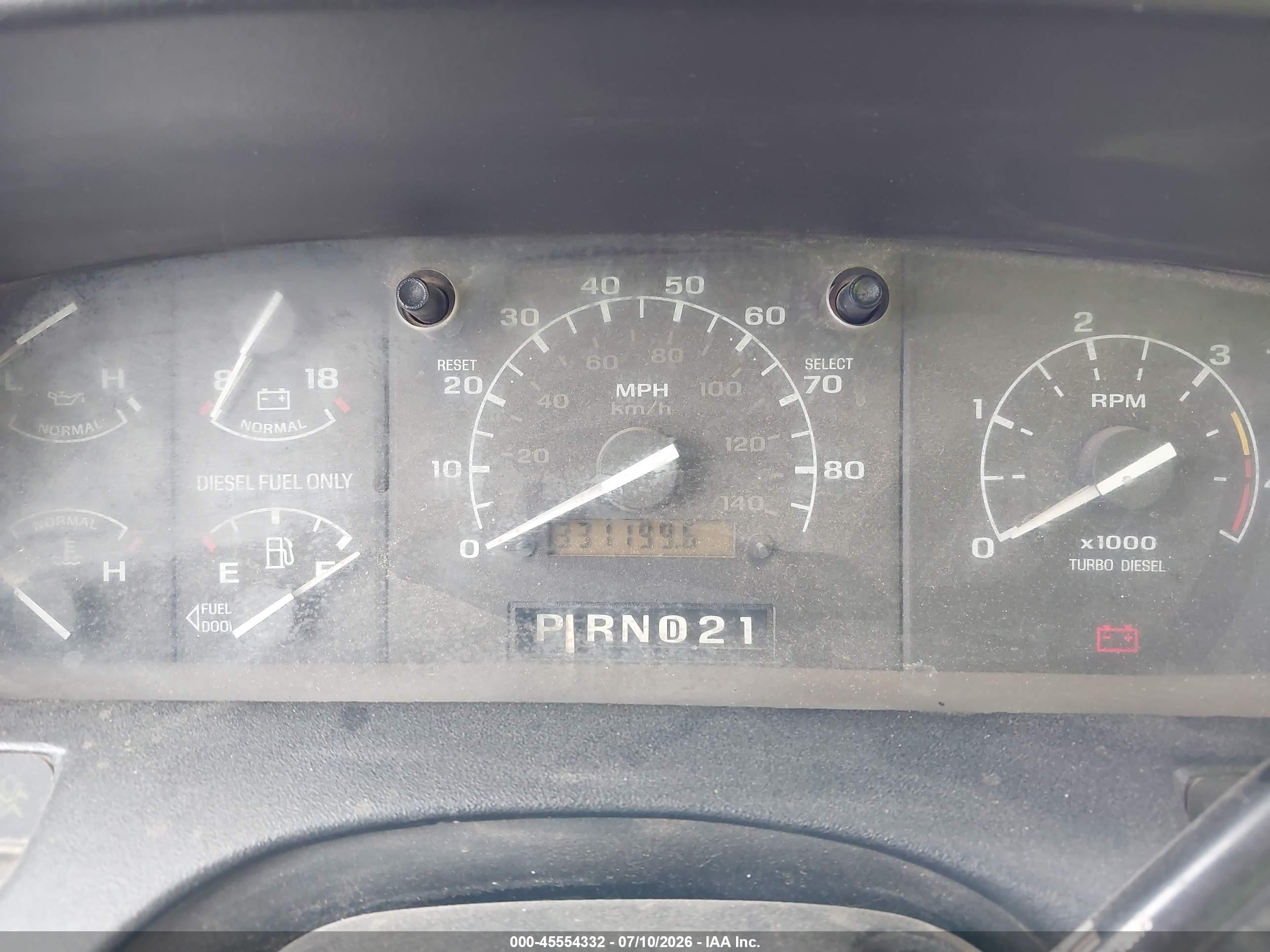 1997 Ford F-350 Xl Green vin: 1FTJW35F5VEA98857